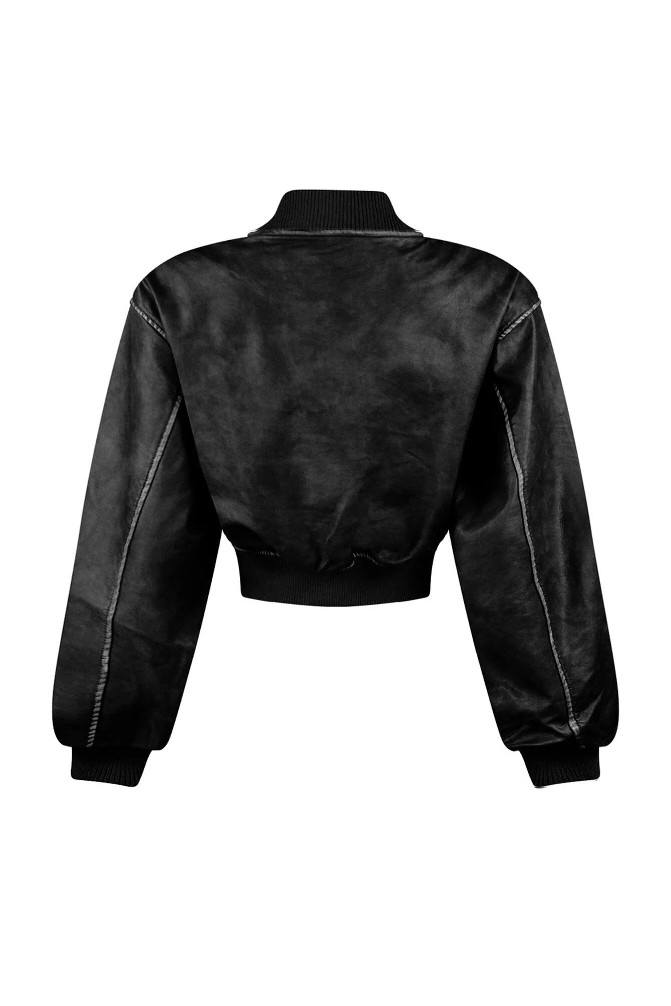 Gianna Faux Leather Bomber Jacket - Image 6
