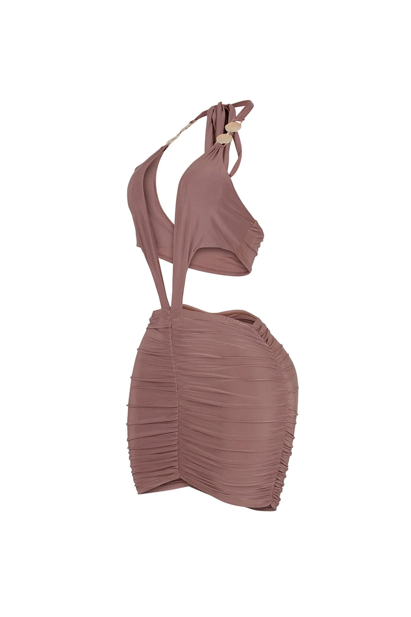 Glamour Plunge Neck Mini Dress - Image 5