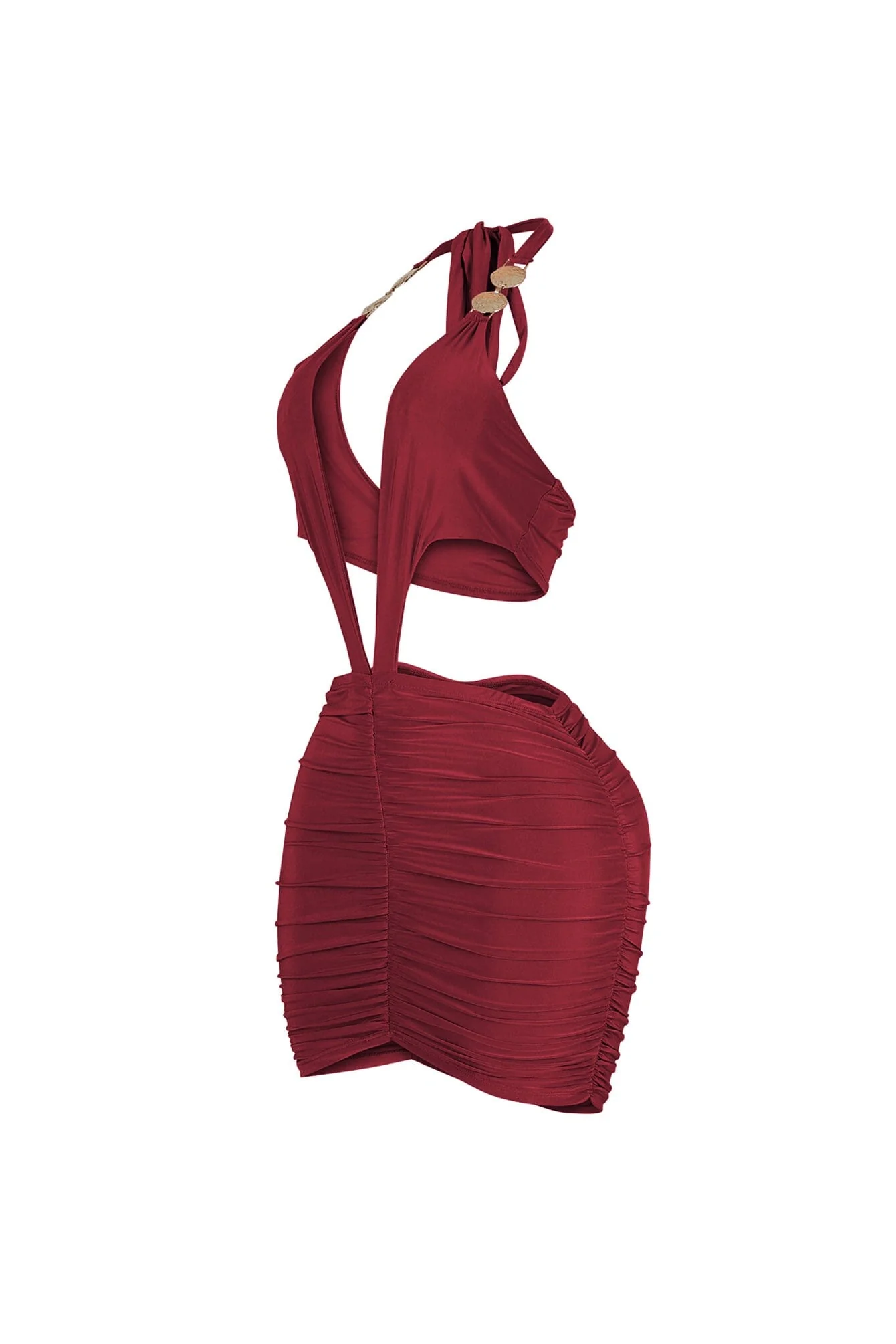 Glamour Plunge Neck Mini Dress - Image 6