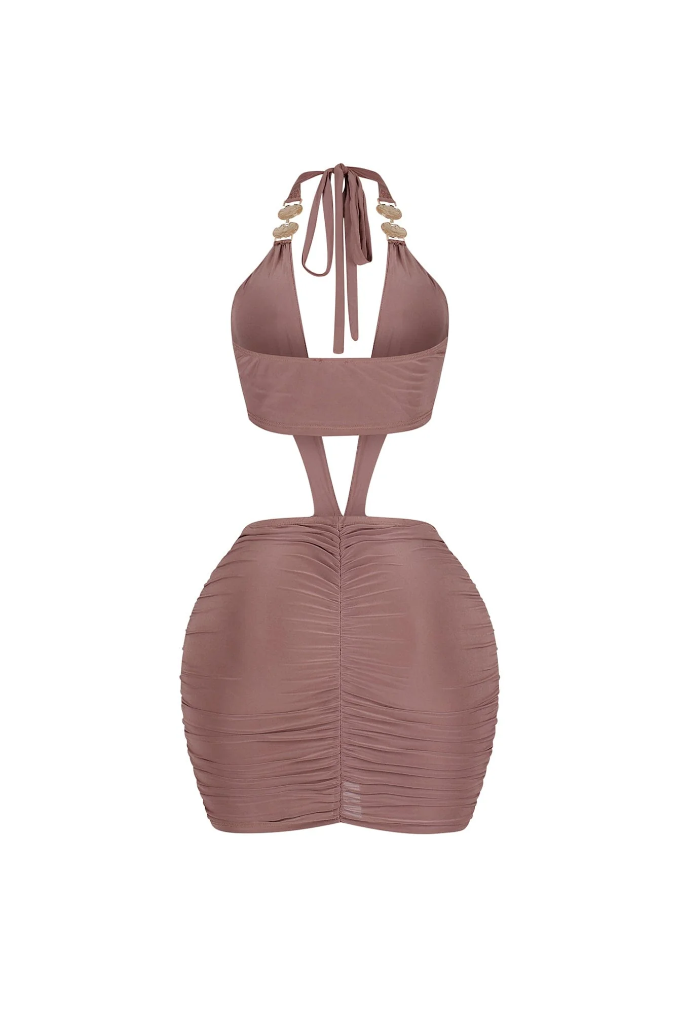 Glamour Plunge Neck Mini Dress - Image 7