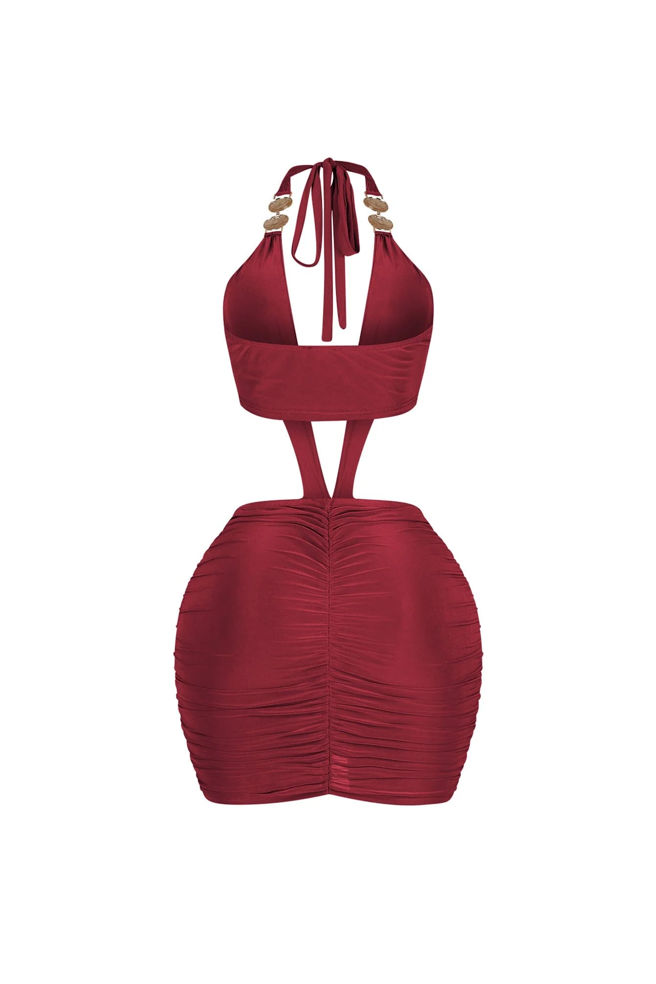 Glamour Plunge Neck Mini Dress - Image 8