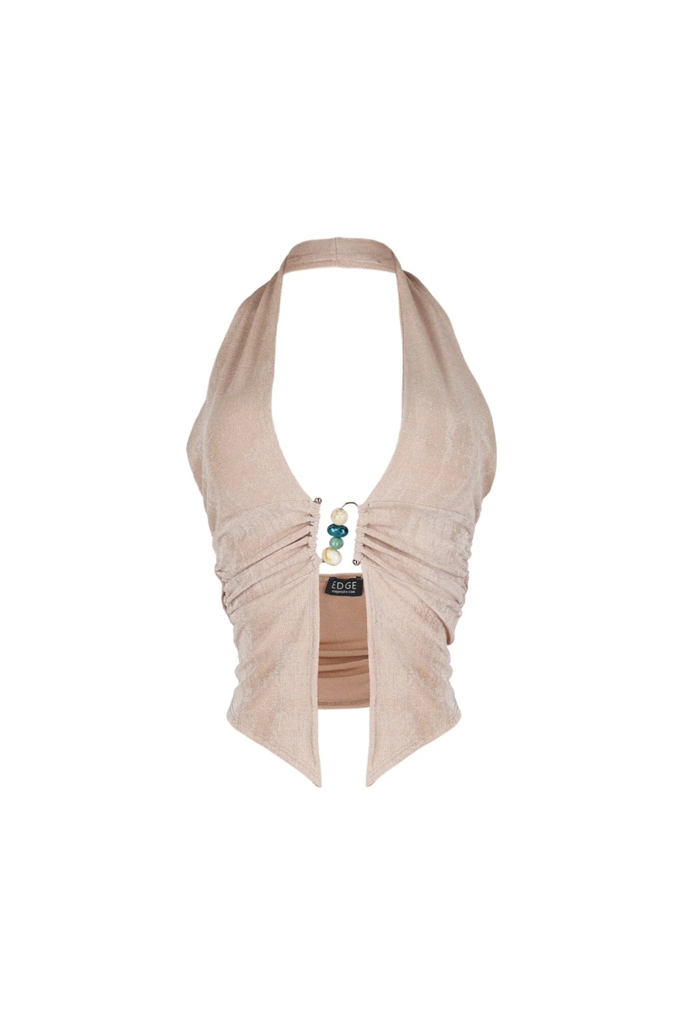 Goa Slinky Beaded Halter Top - Image 5