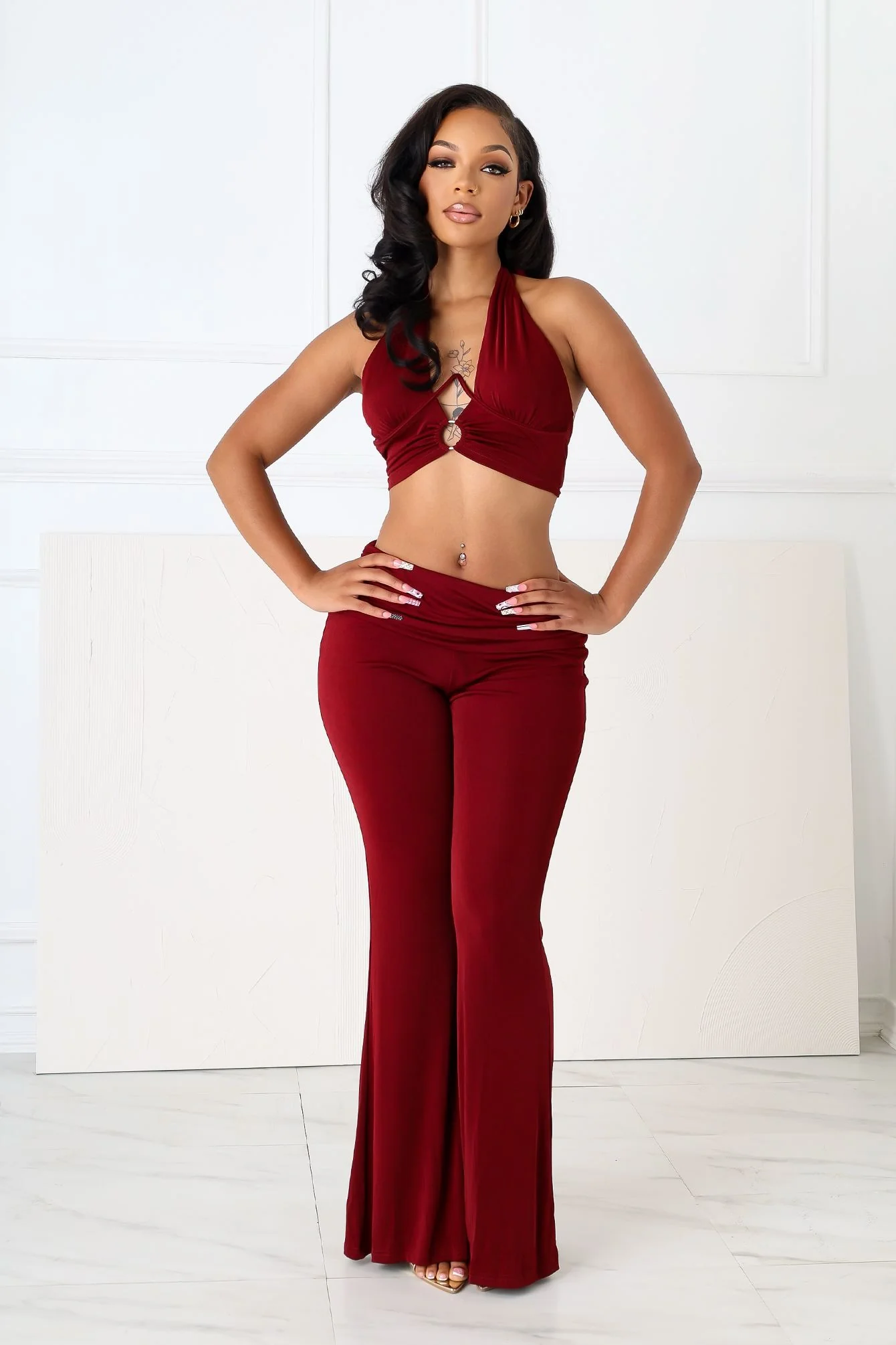 Graceful Passion Crop Top & Pants SET - Image 5