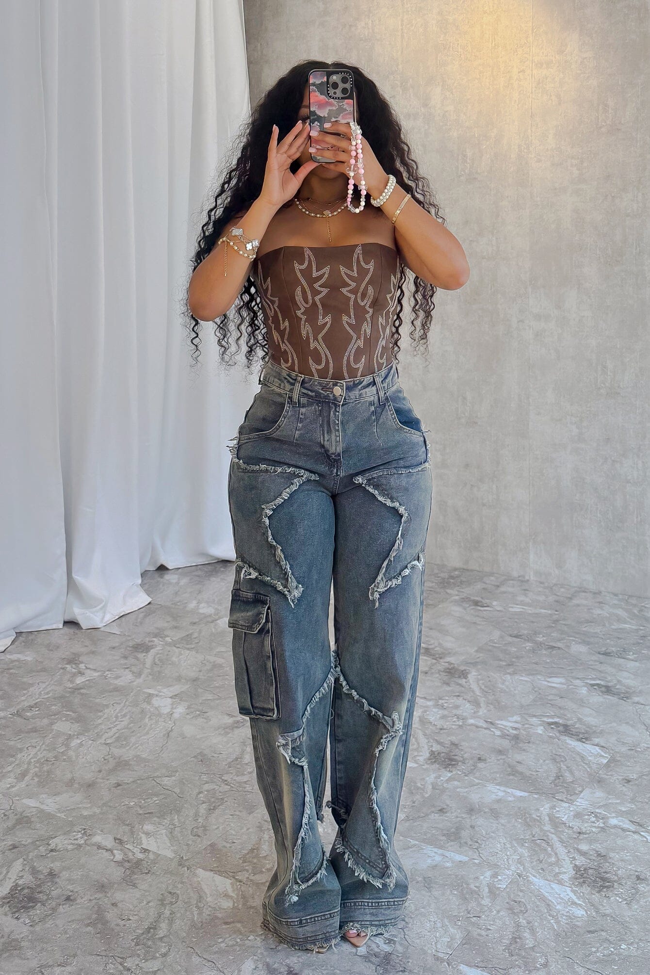 Hear Me Out Grunge Denim Jeans - Image 3