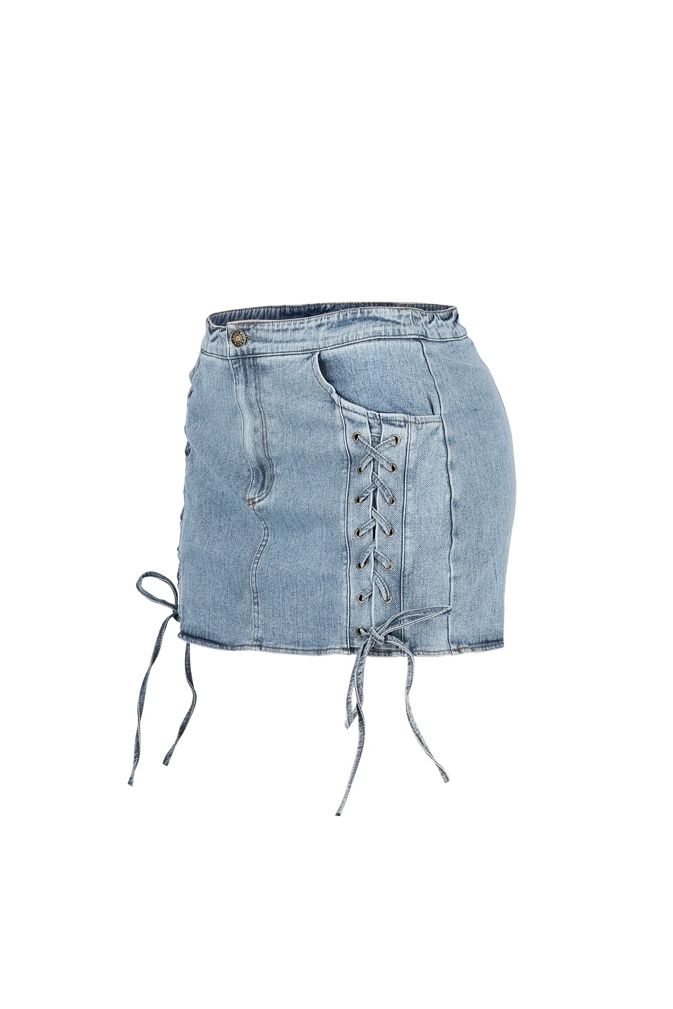 Indie Lace Up Mini Skirt - Image 4