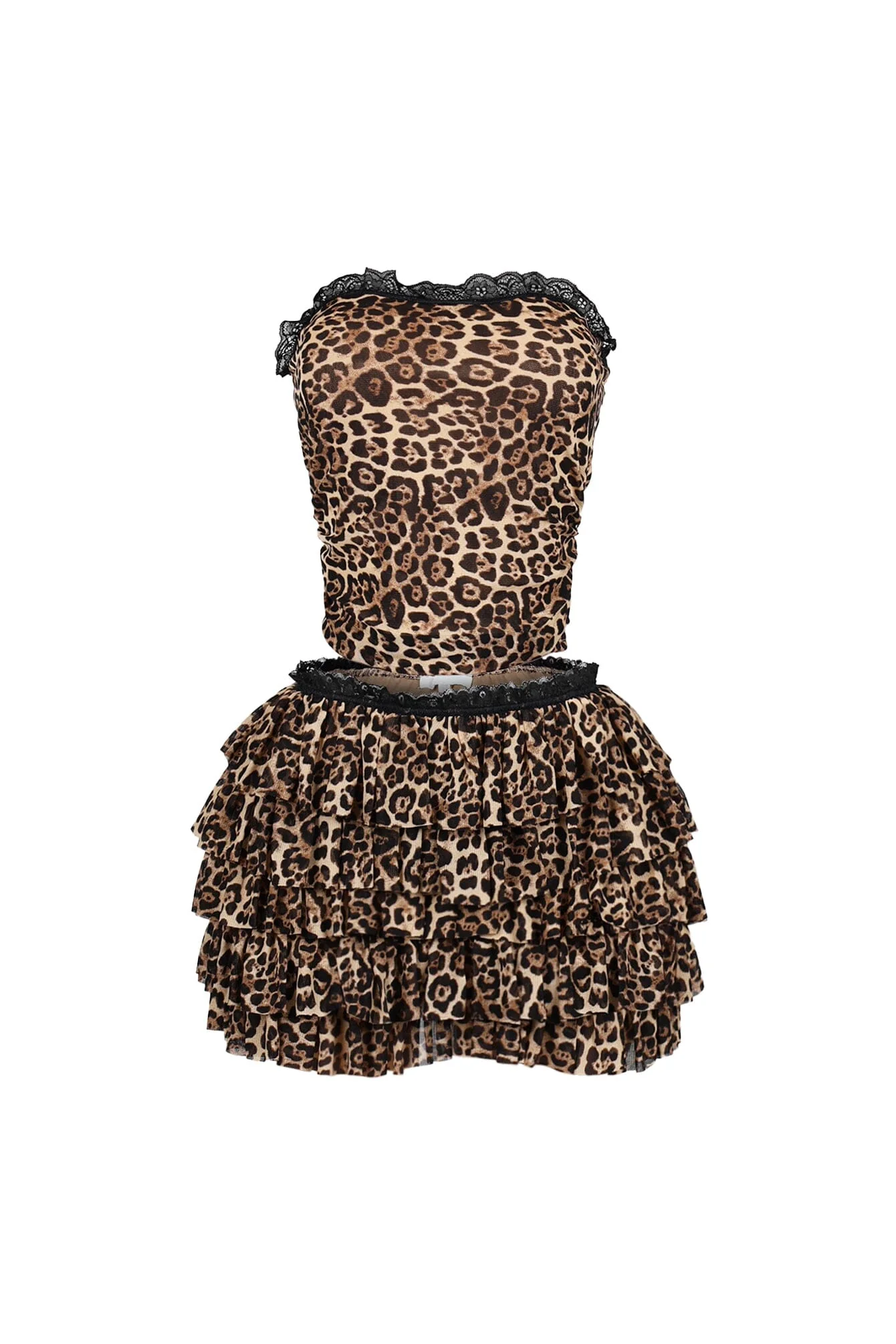 Instinct Leopard Mesh Top & Shorts SET - Image 4