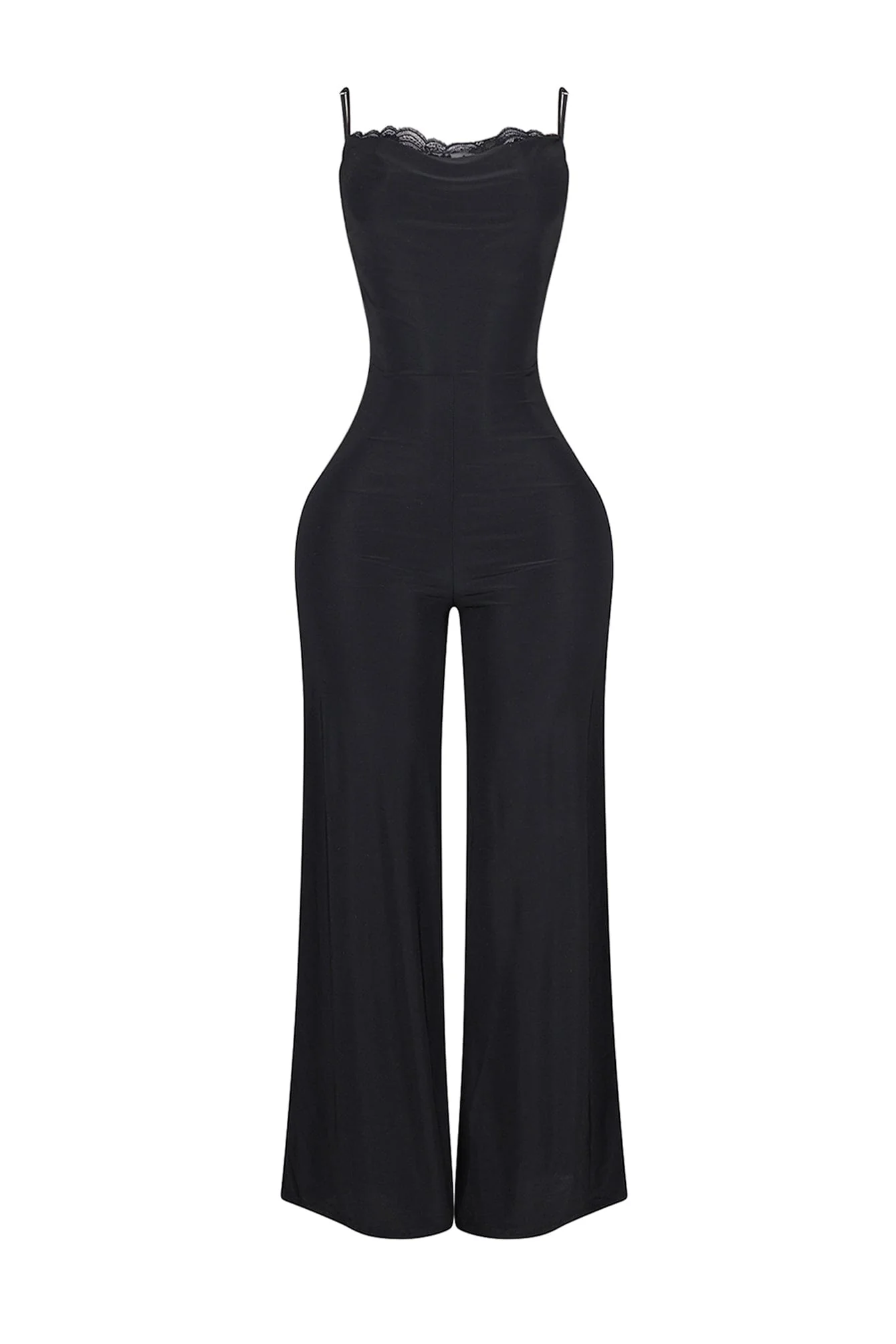 Jesenia Tank Cowl Neck Lace Jumpsuit - Image 6