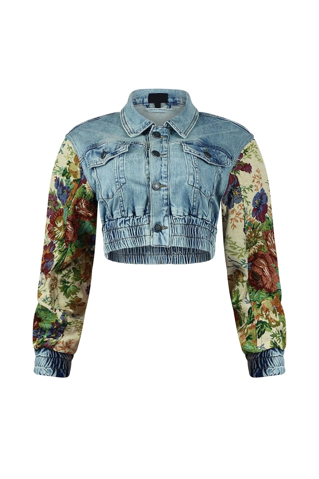 Jesse Tapestry Contrast Denim Jacket - Image 4