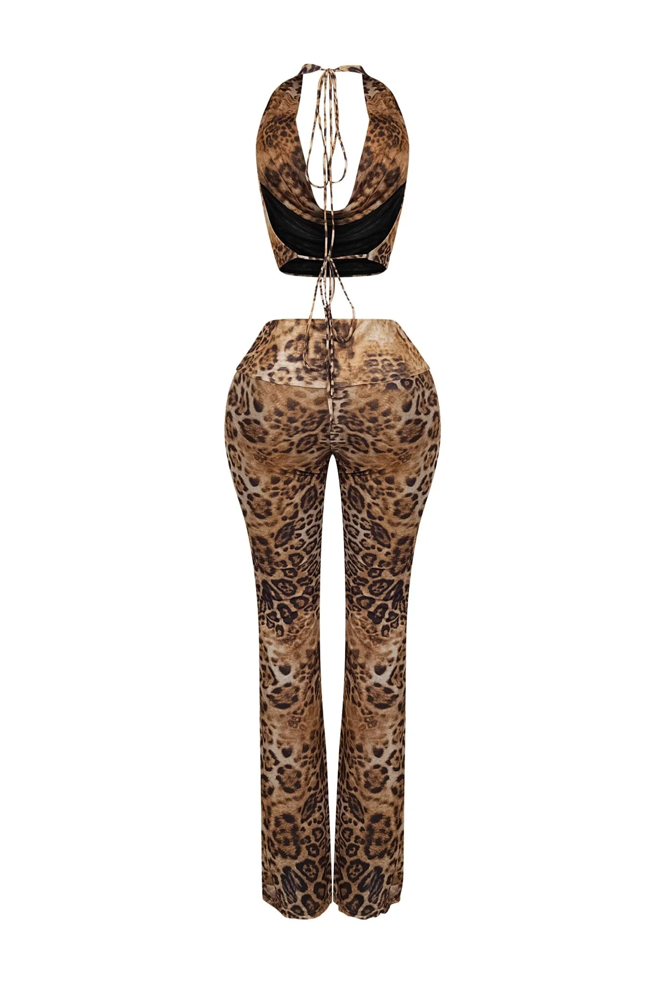 Katherine Mesh Leopard Top & Pants SET - Image 5