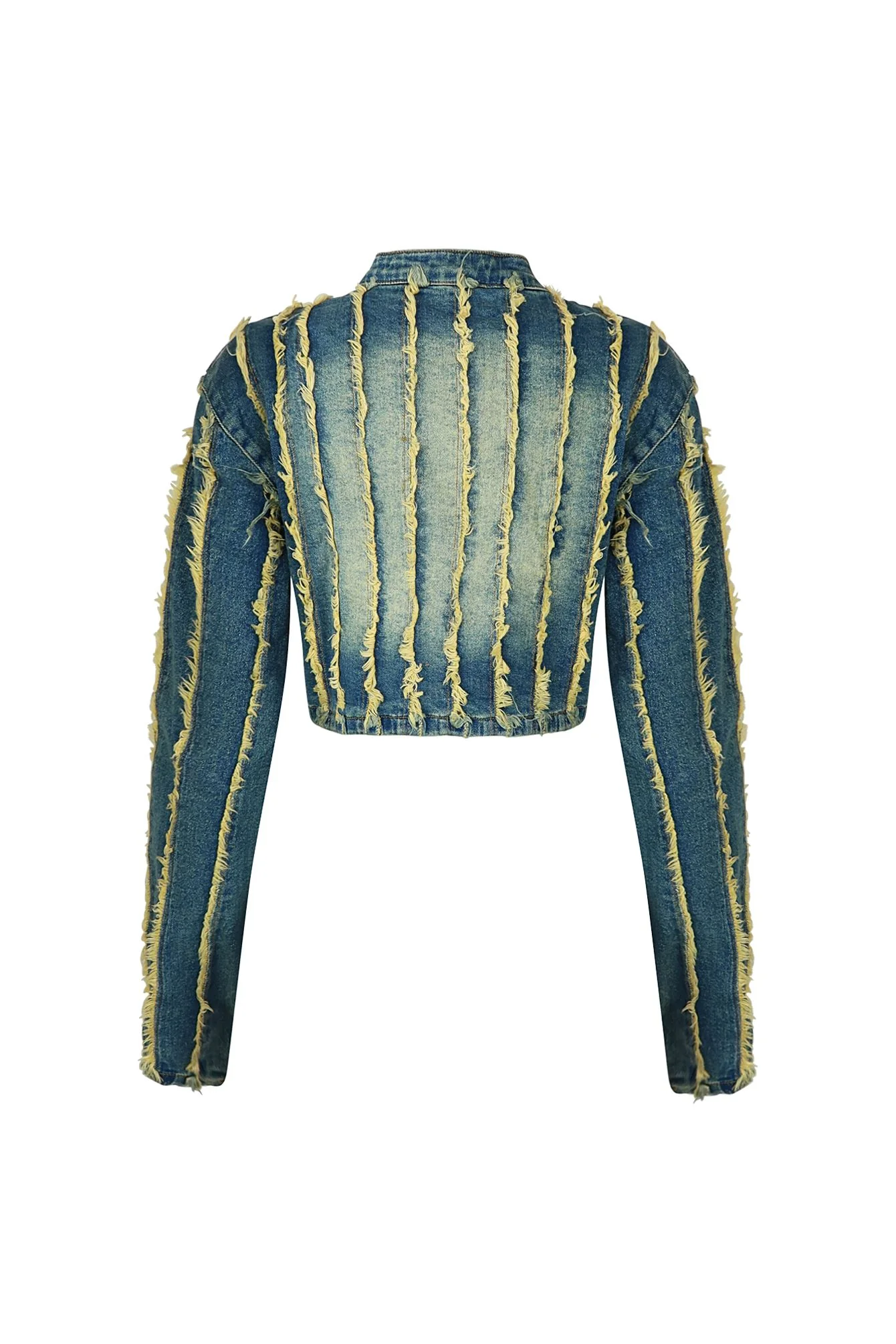 Katrina Frayed Hem Denim Jacket - Image 5