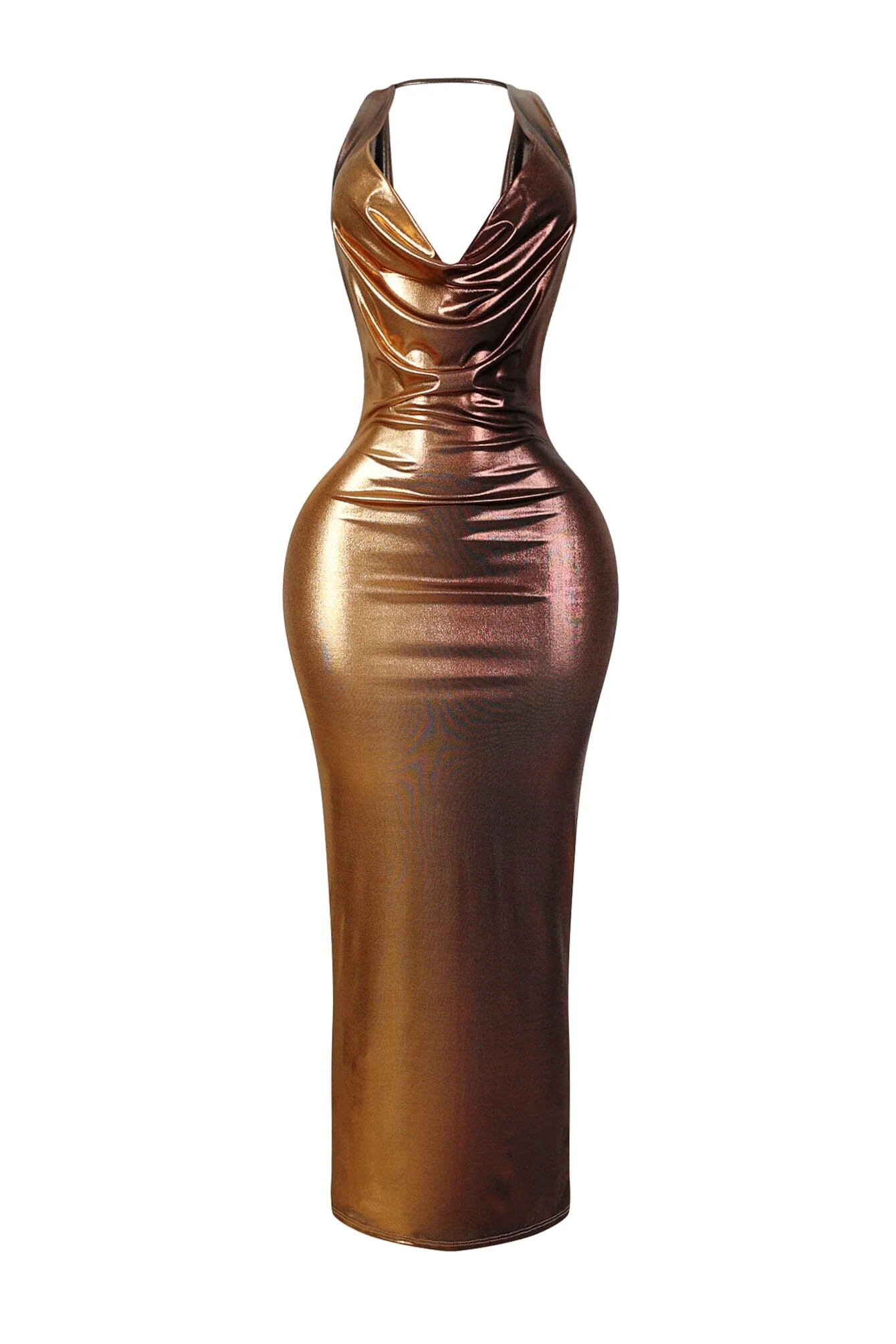 Kendall Front & Back Cowl Drop Maxi Dress - Image 3