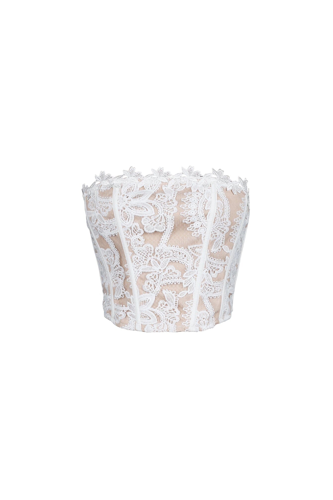 Lacebound Bloom Mesh Corset Tube Top - Image 3