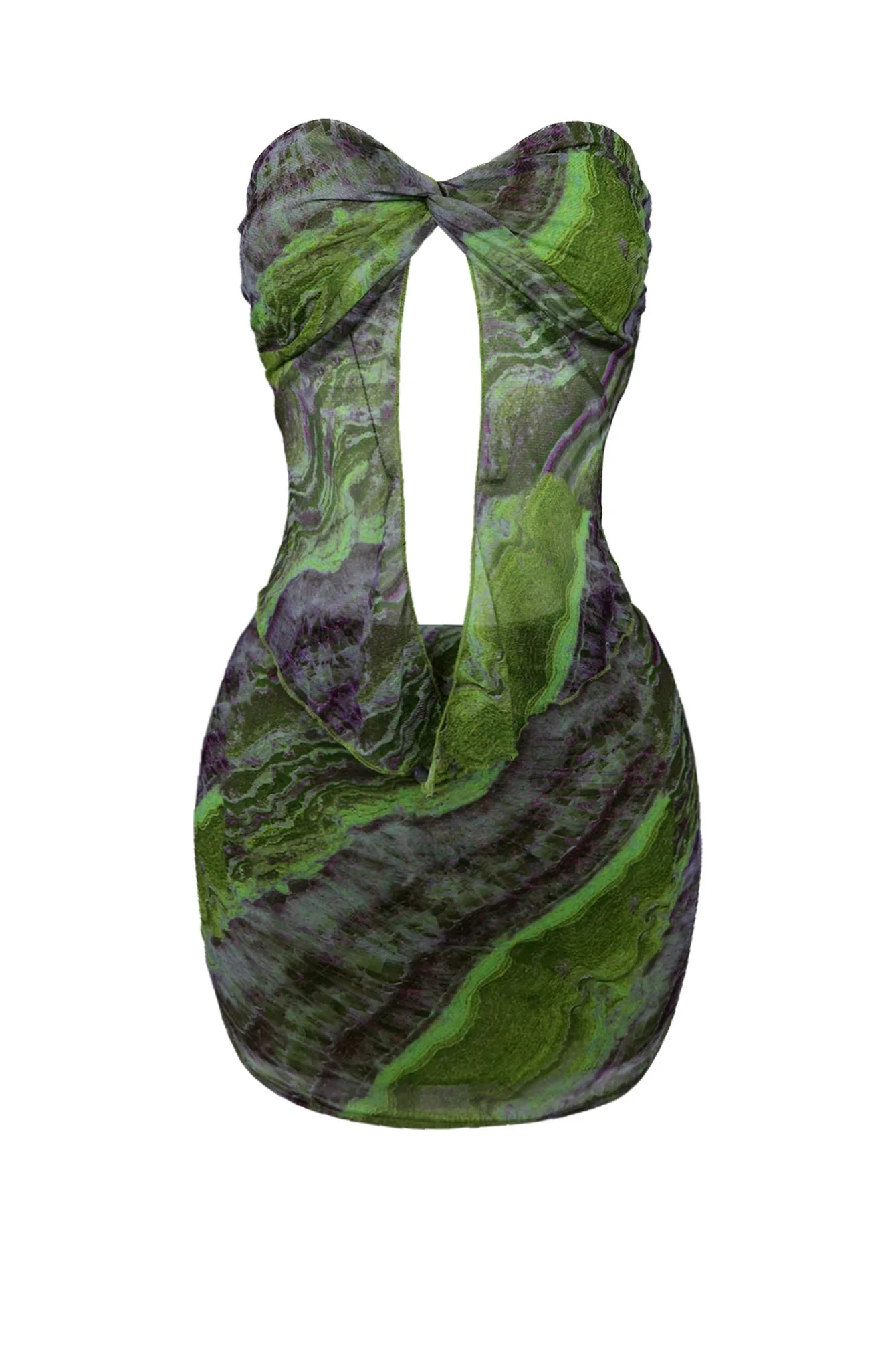 Las Vegas Print Mesh Top & Skirt SET - Image 3