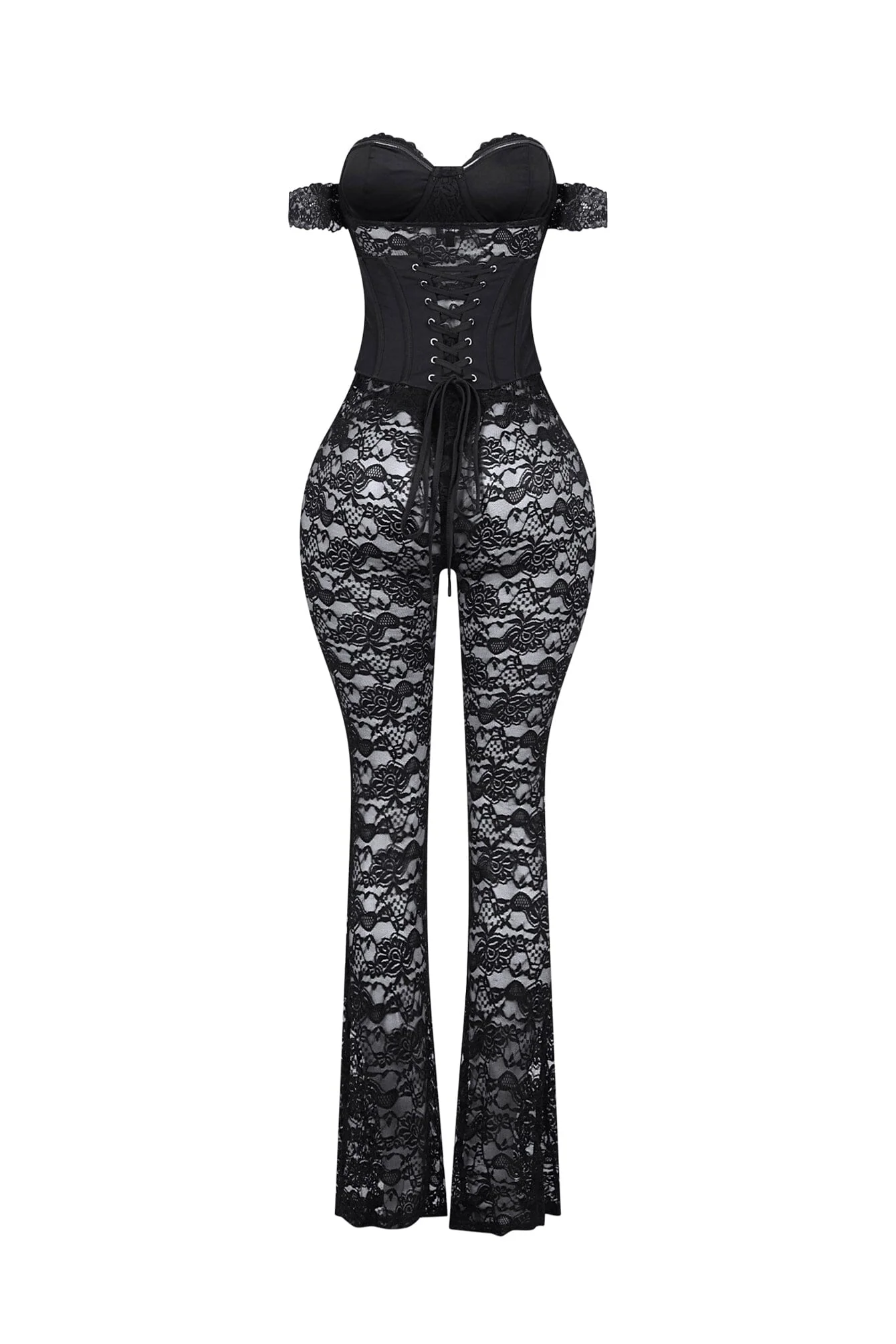 Light Up The Night Lace Corset Jumpsuit - Image 5