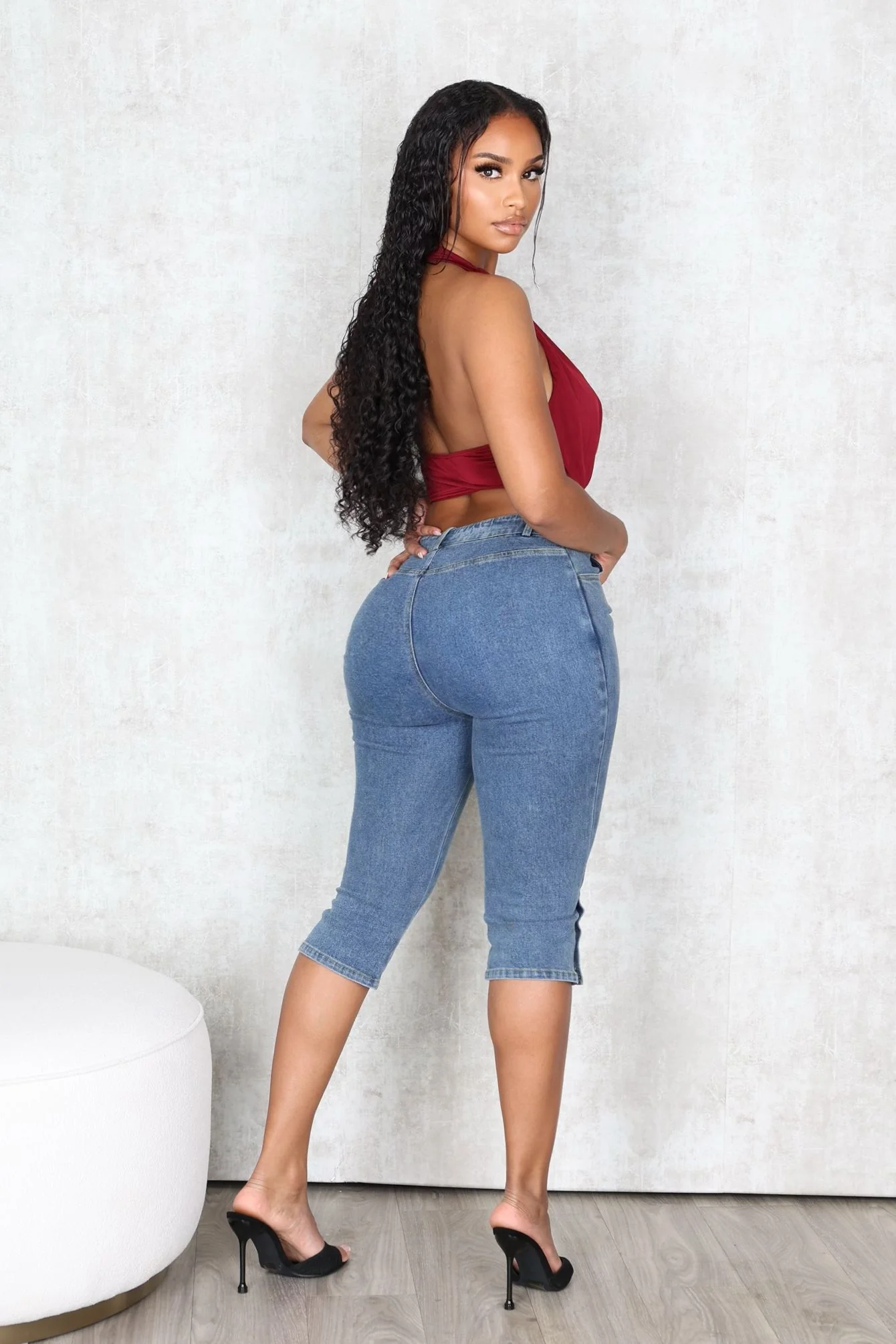 Lightweight Cowl Neck Crop Top - Image 4