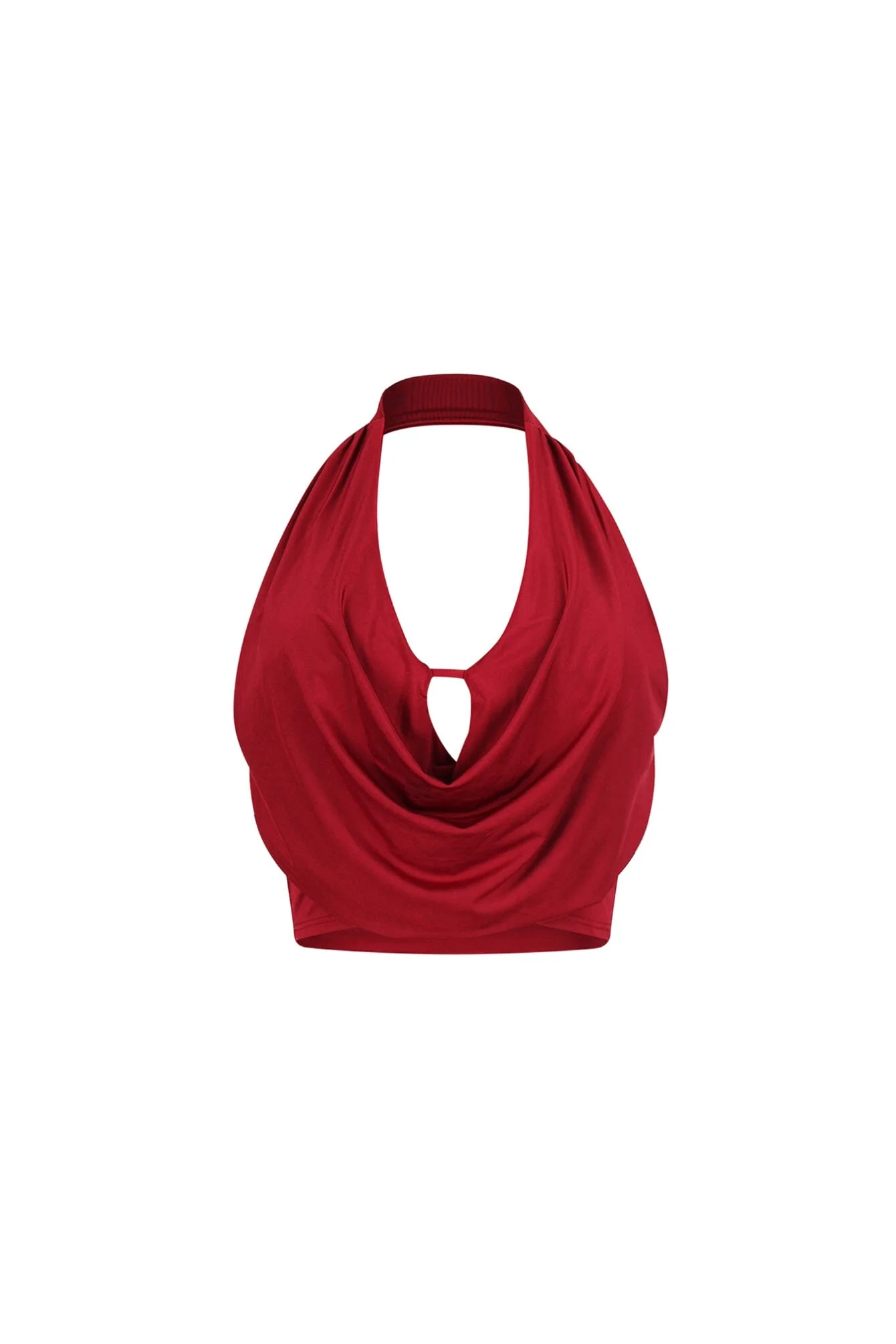 Lightweight Cowl Neck Crop Top - Image 7