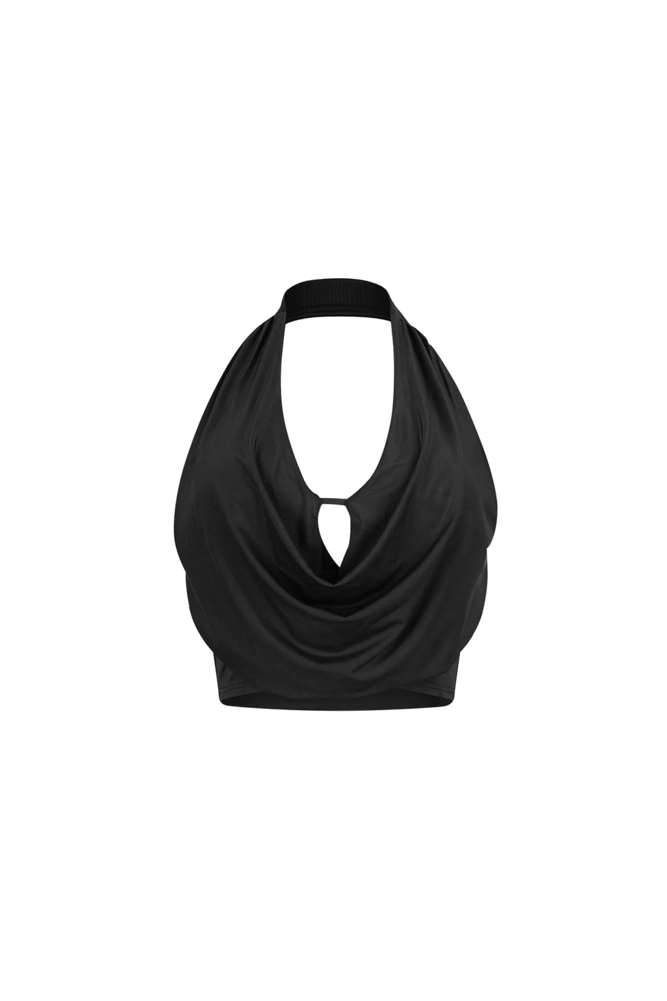 Lightweight Cowl Neck Crop Top - Image 9
