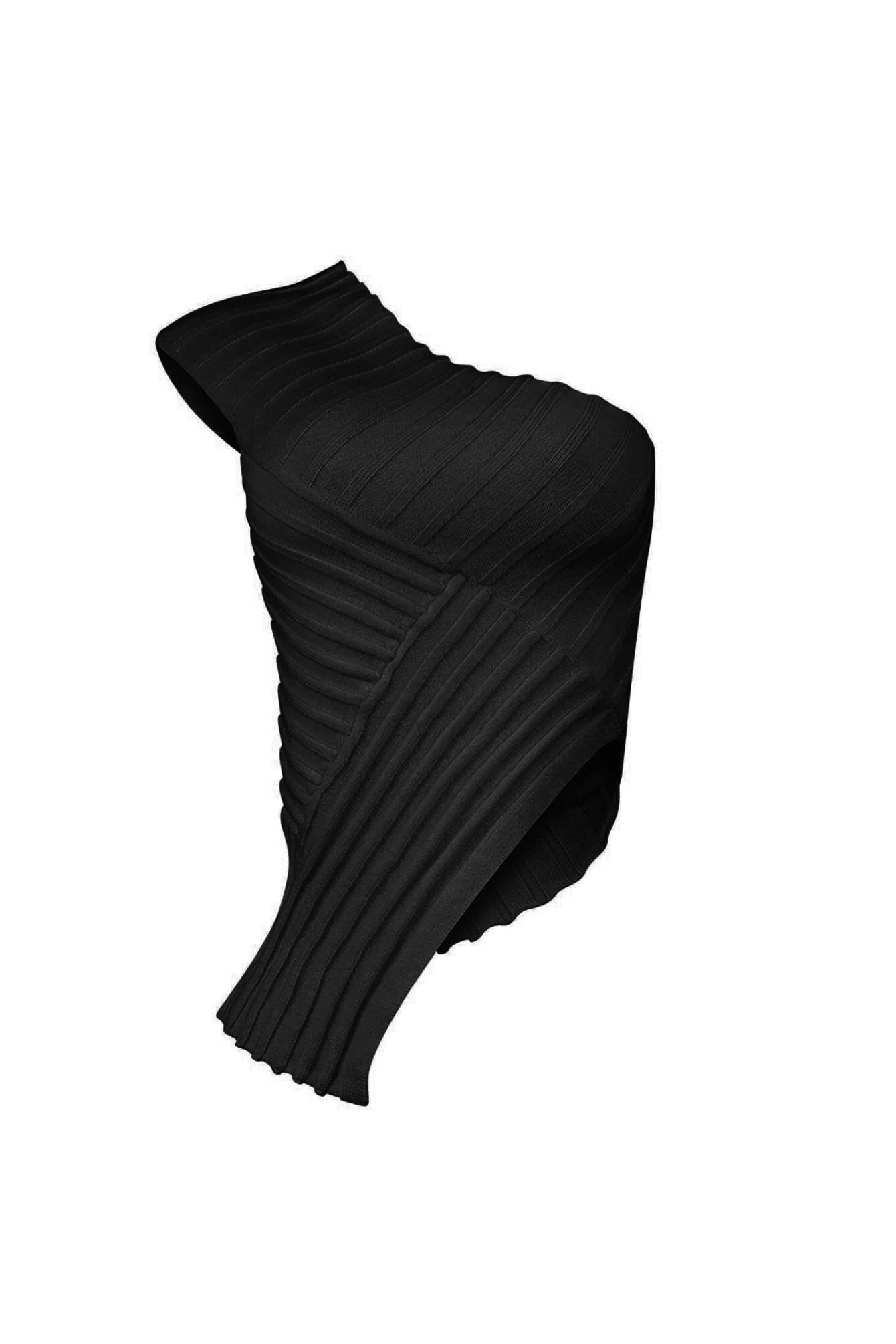 Lila Asymmetrical Knit One Shoulder Top - Image 8