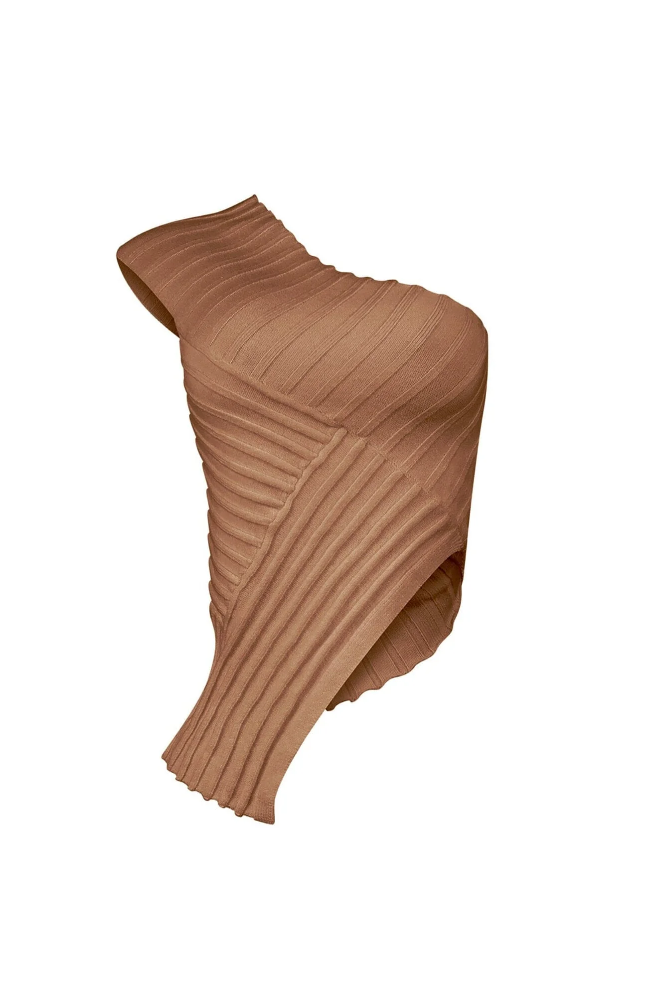 Lila Asymmetrical Knit One Shoulder Top - Image 9