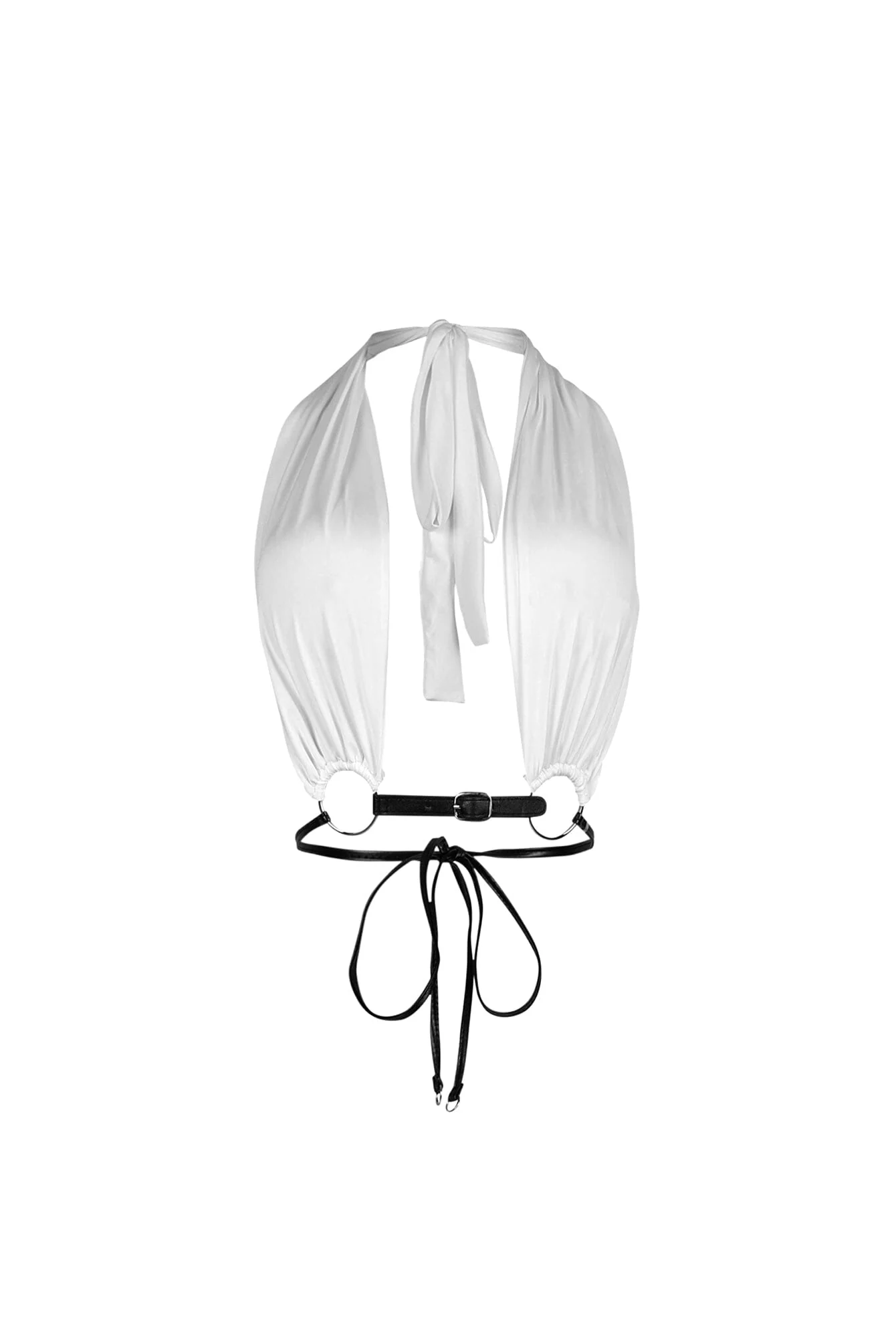 Locked in Leather Strap Halter Top - Image 4