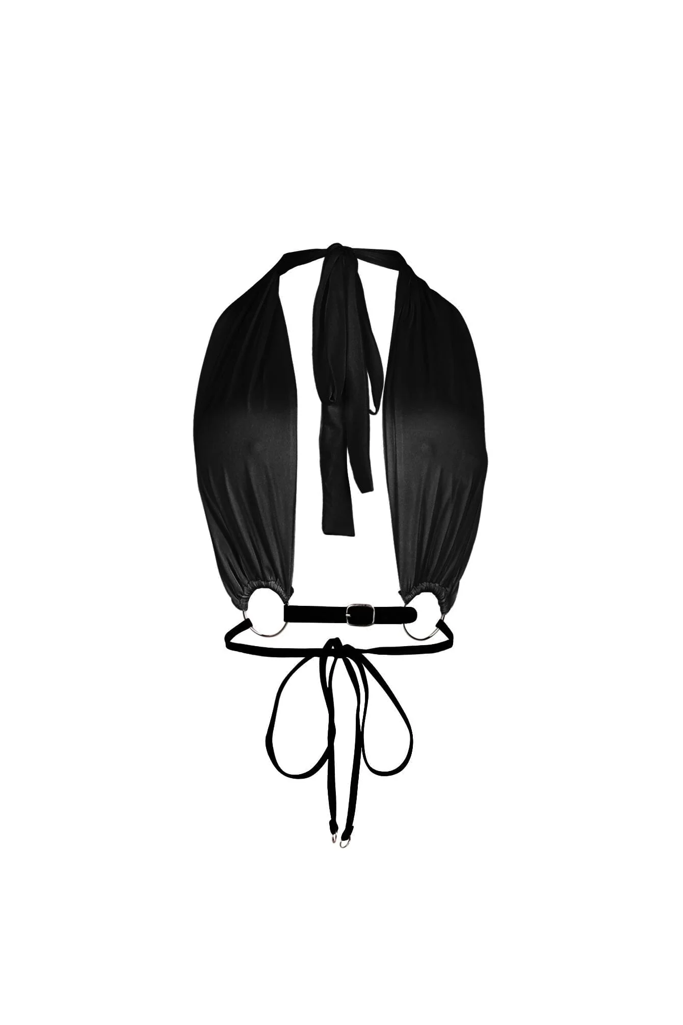 Locked in Leather Strap Halter Top - Image 5