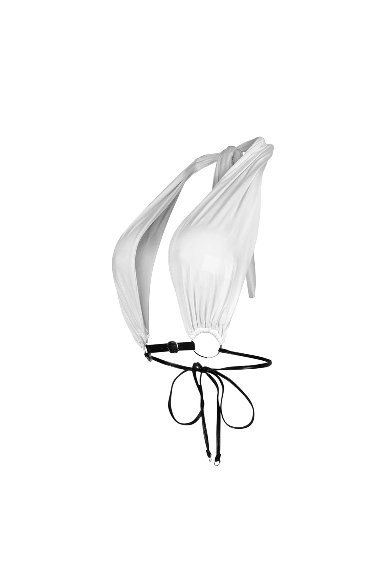 Locked in Leather Strap Halter Top - Image 6