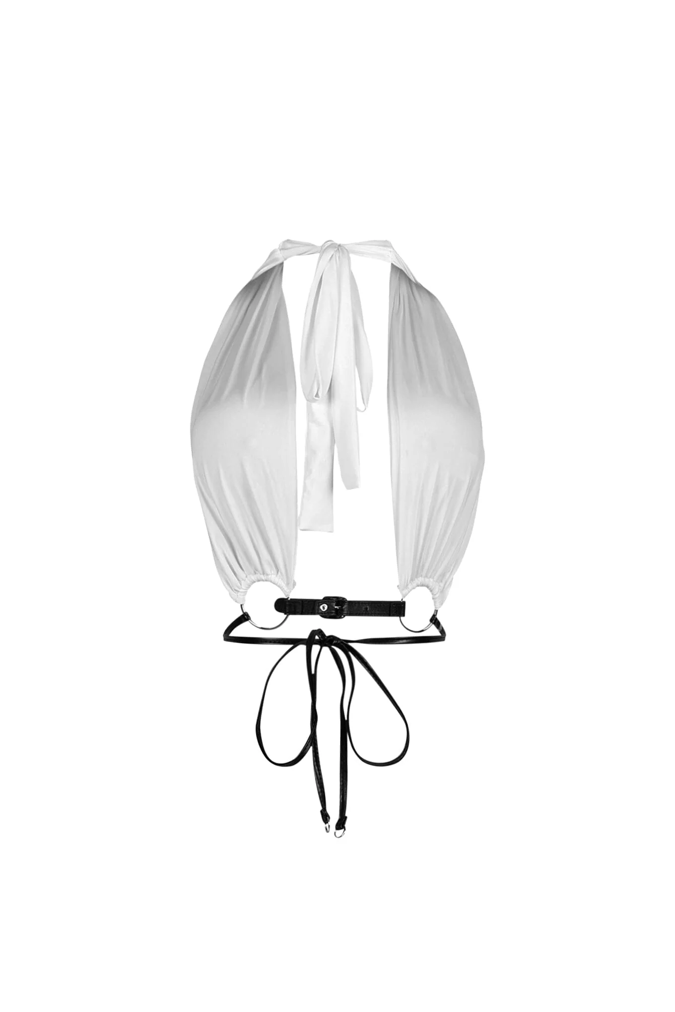 Locked in Leather Strap Halter Top - Image 8