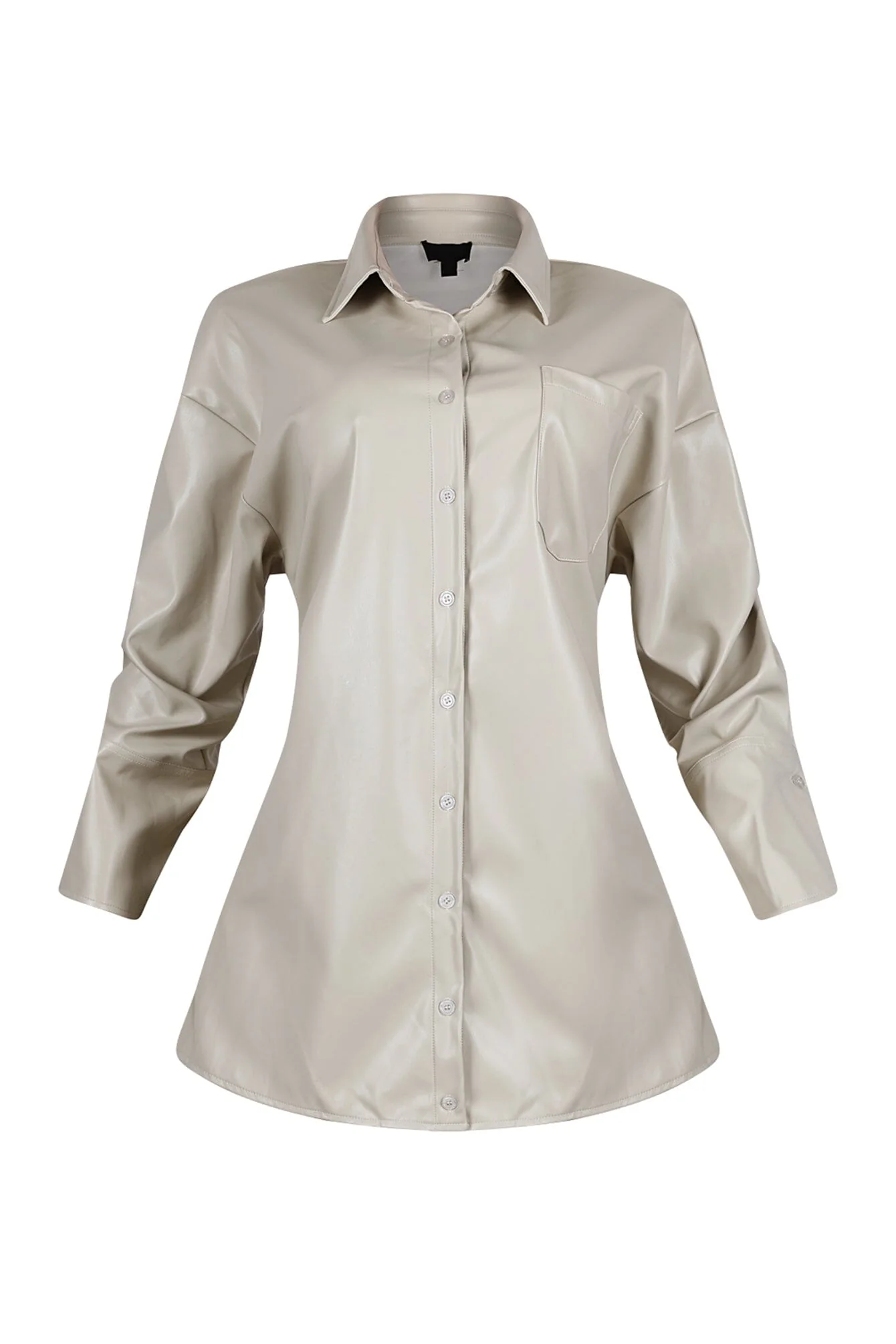 Lorene Faux Leather Mini Dress - Image 5