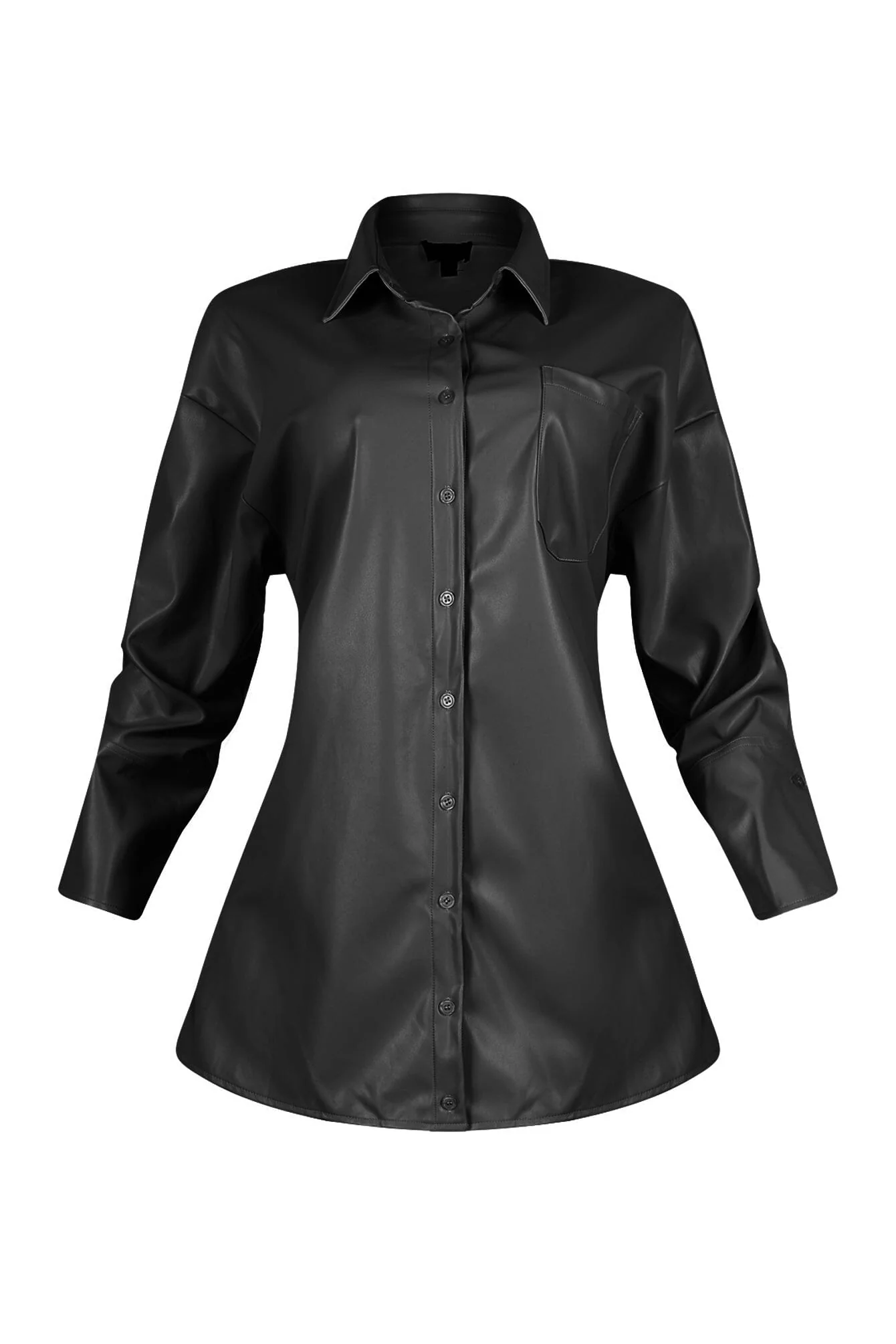 Lorene Faux Leather Mini Dress - Image 6