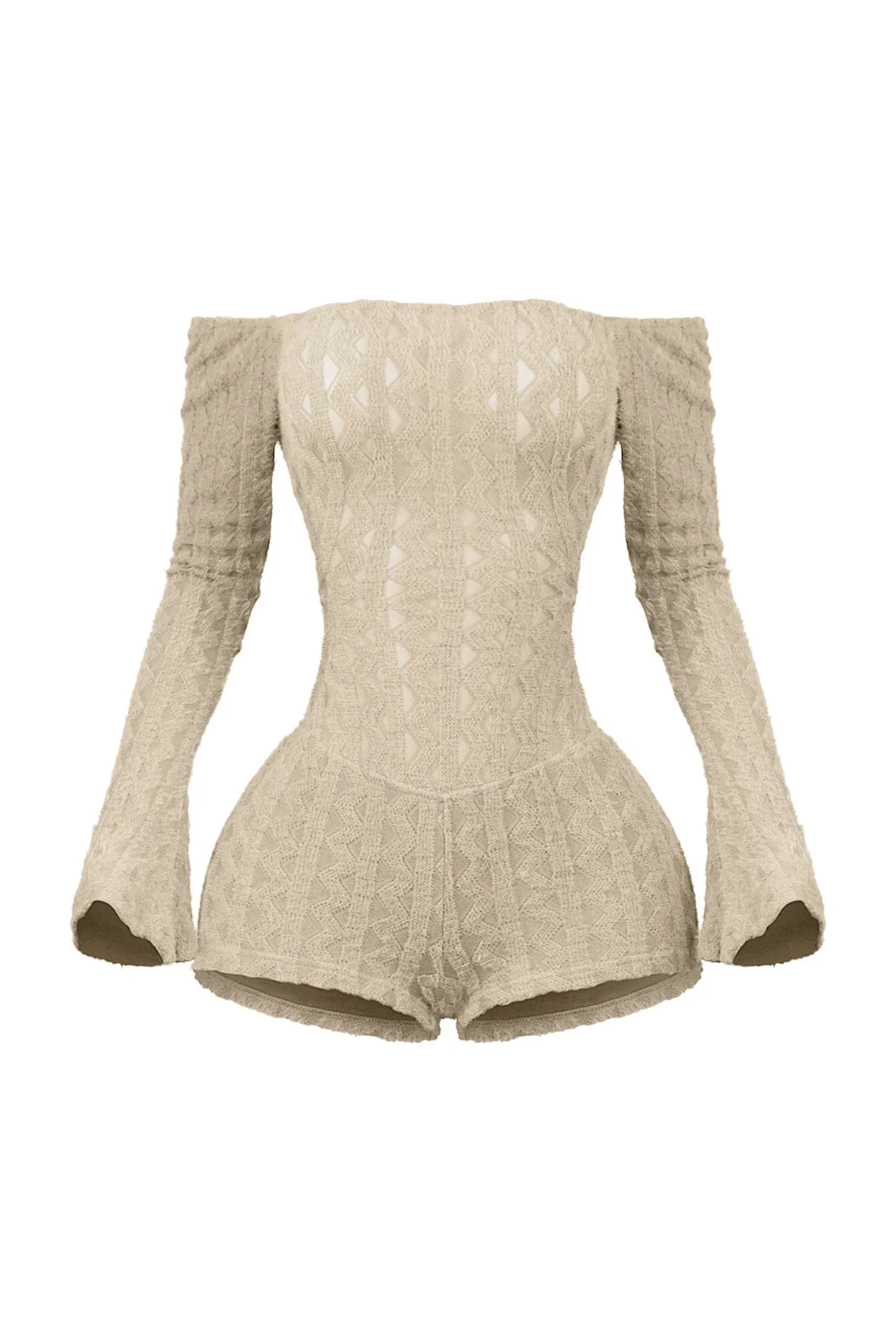 Marissa Off Shoulder Fuzzy Knit Romper - Image 6