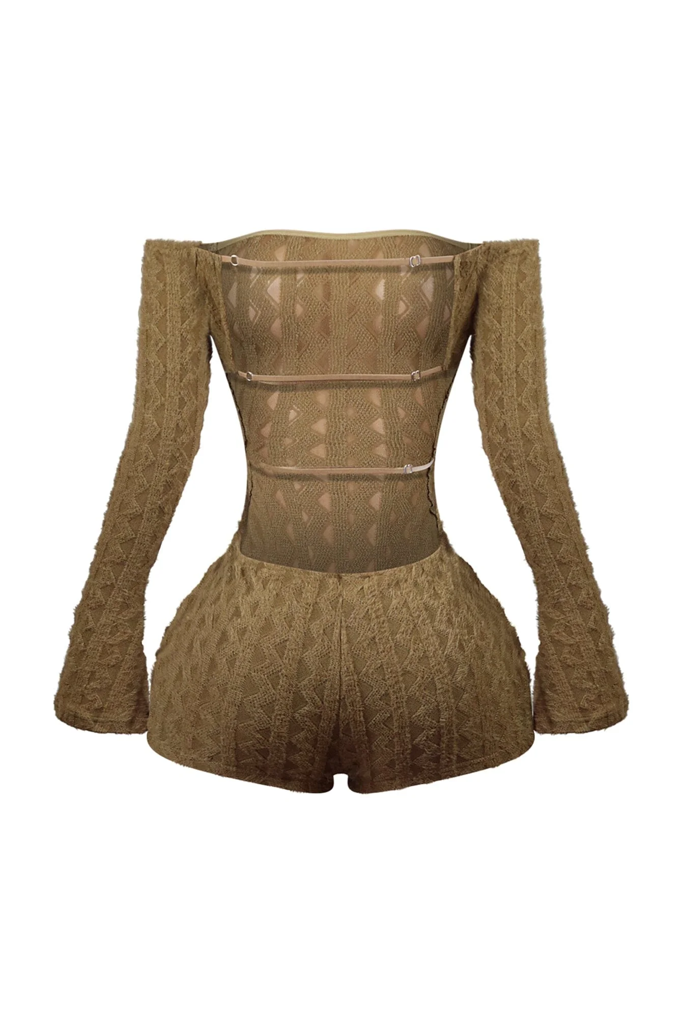 Marissa Off Shoulder Fuzzy Knit Romper - Image 7