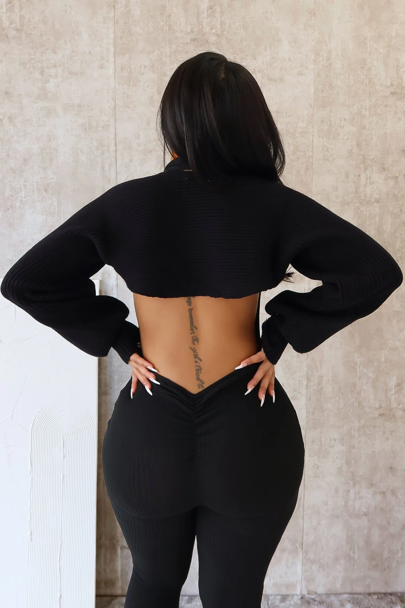 Matilda Ribbed Knit Bolero Cardigan - Image 4