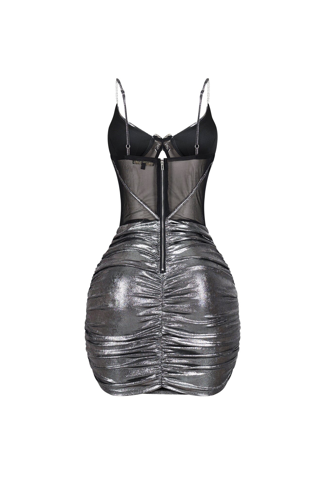 Metallure Slinky Foil Mini Dress - Image 5