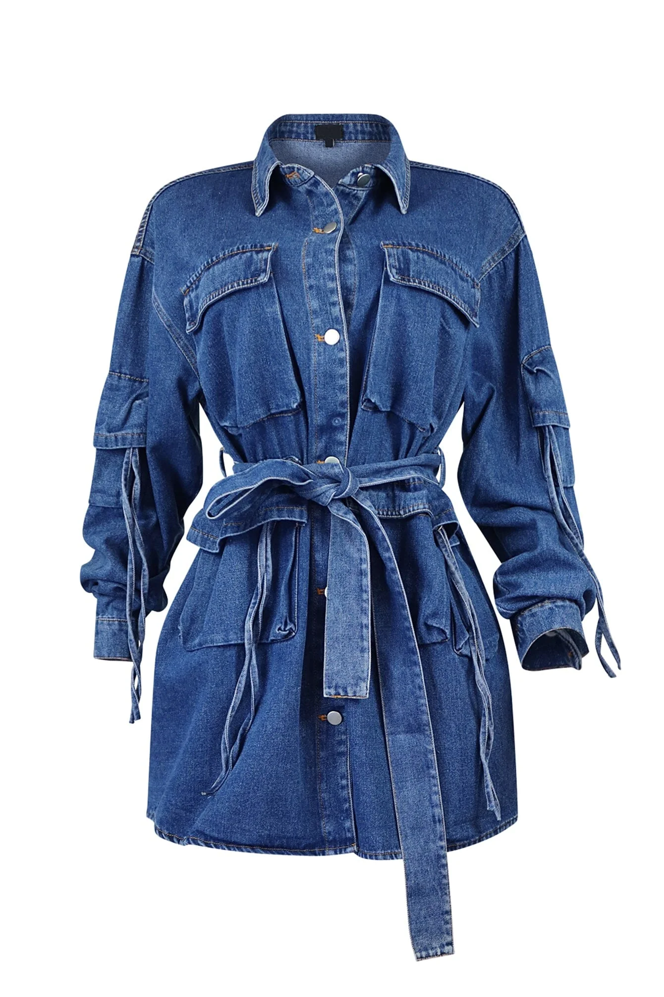 Meyer Oversized Cargo Denim Jacket - Image 3