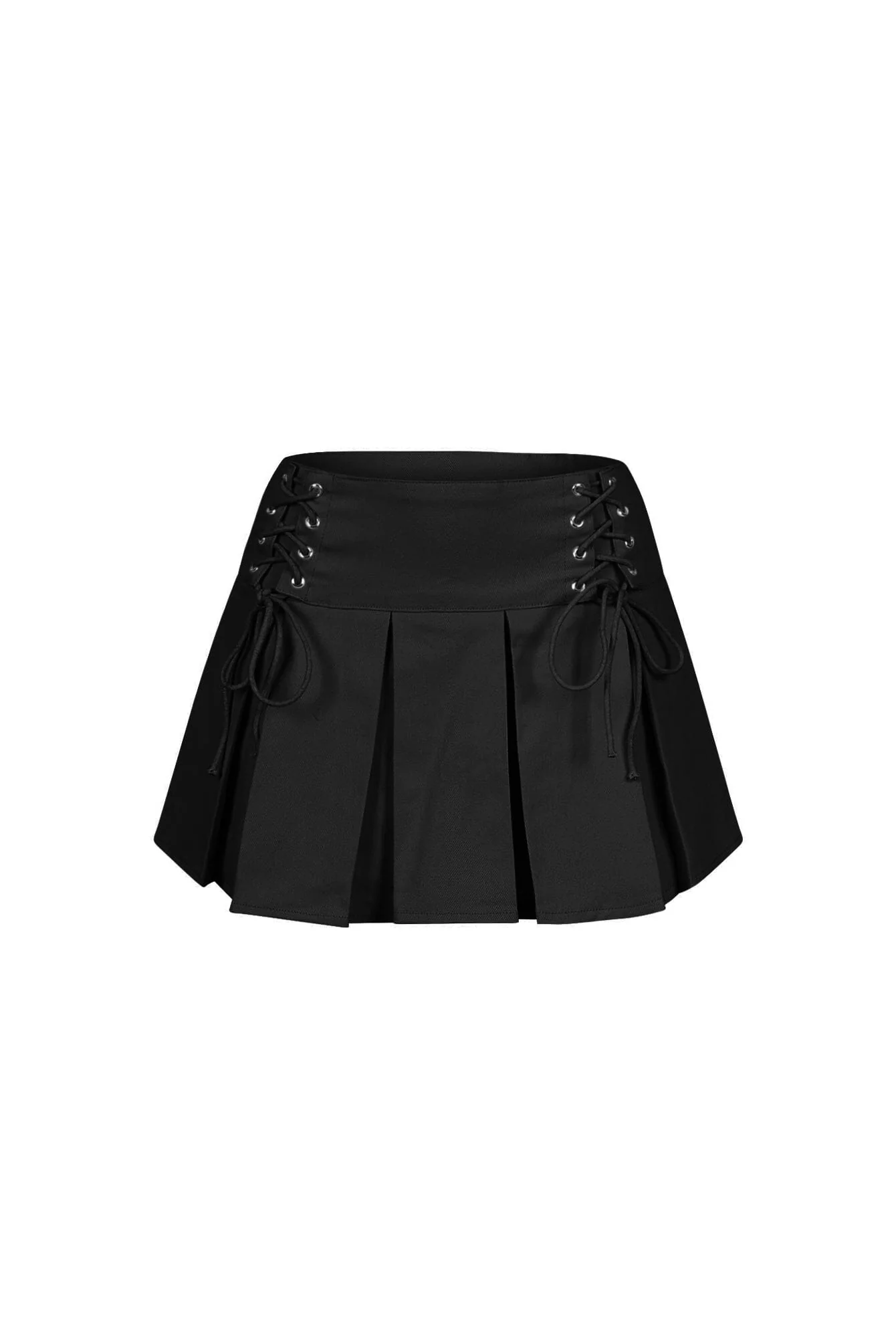 Mika Lace Up Pleated Mini Skirt - Image 4