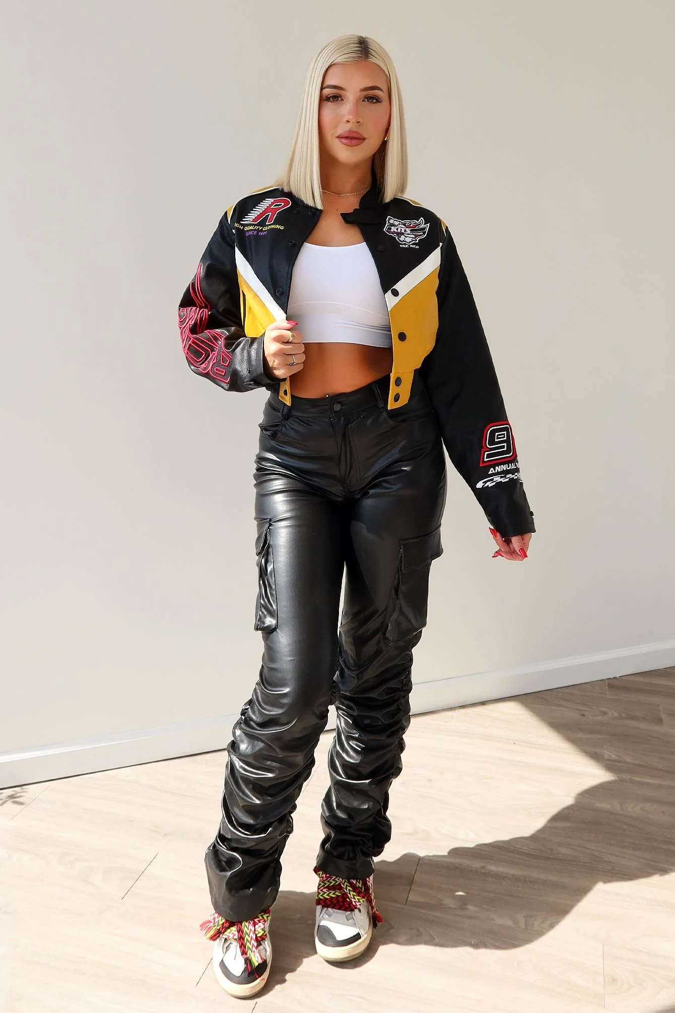 Motorsport Faux Leather Jacket - Image 5