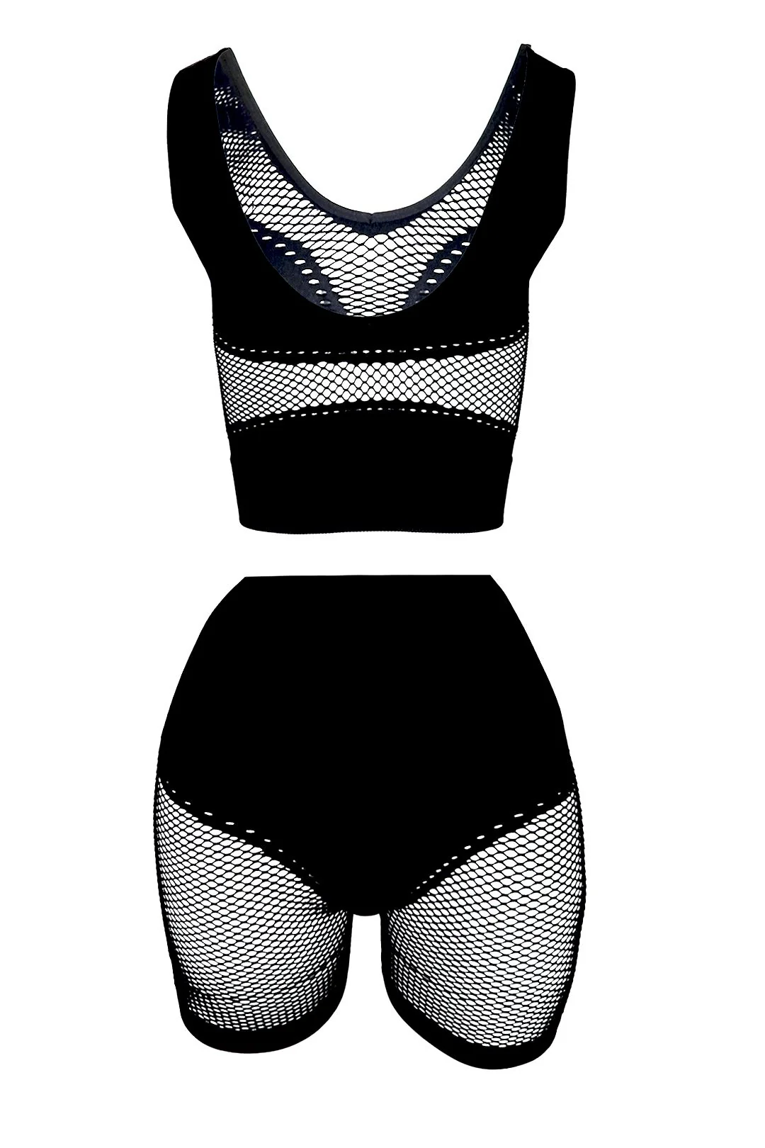 Chill Out Netted Crop Top & Shorts SET - Image 4