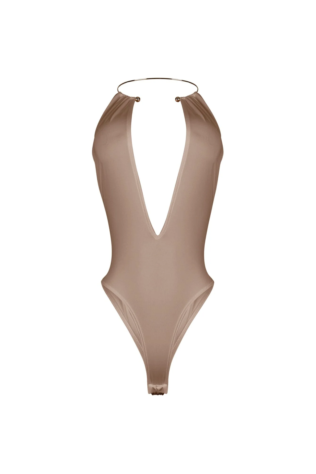 Nico Gold Choker Deep V Bodysuit - Image 10