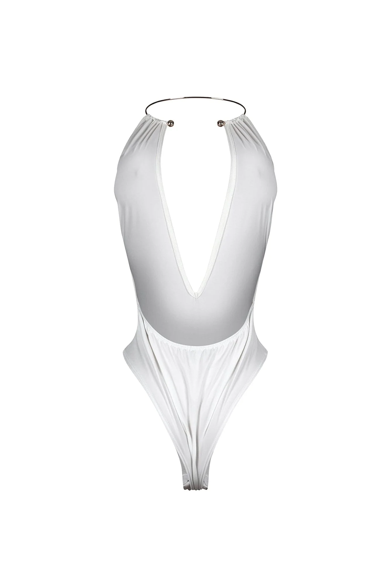 Nico Gold Choker Deep V Bodysuit - Image 15