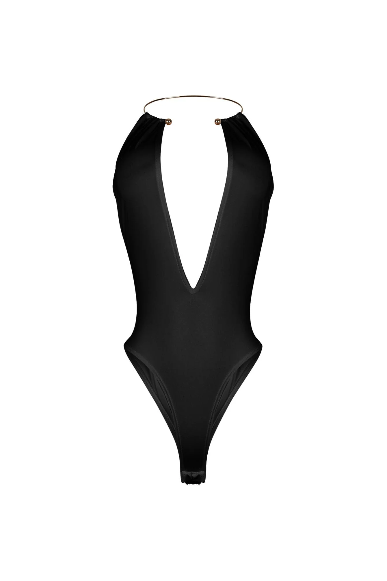 Nico Gold Choker Deep V Bodysuit - Image 8