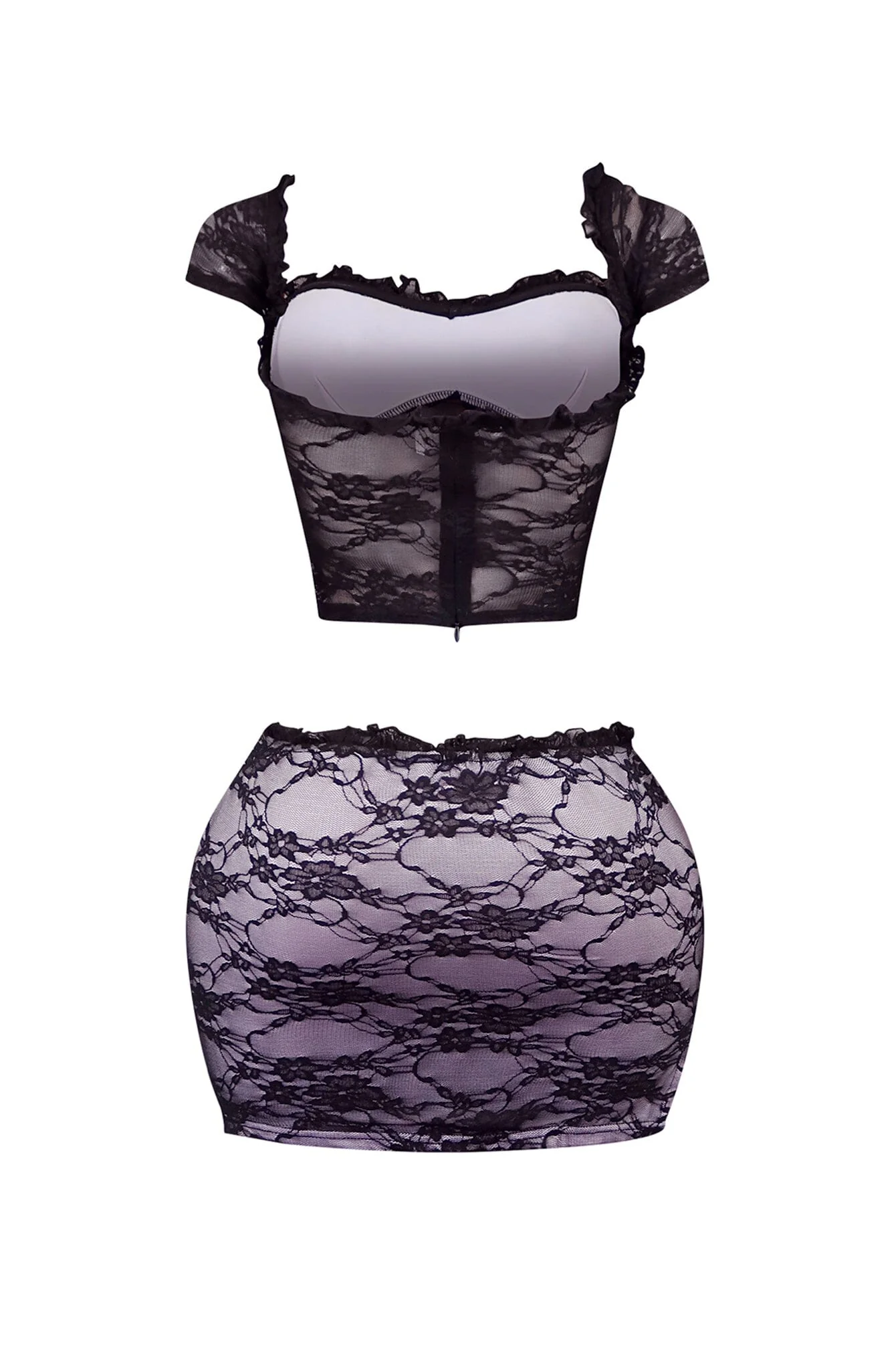 One More Night Lace Bustier Top & Skirt SET - Image 4
