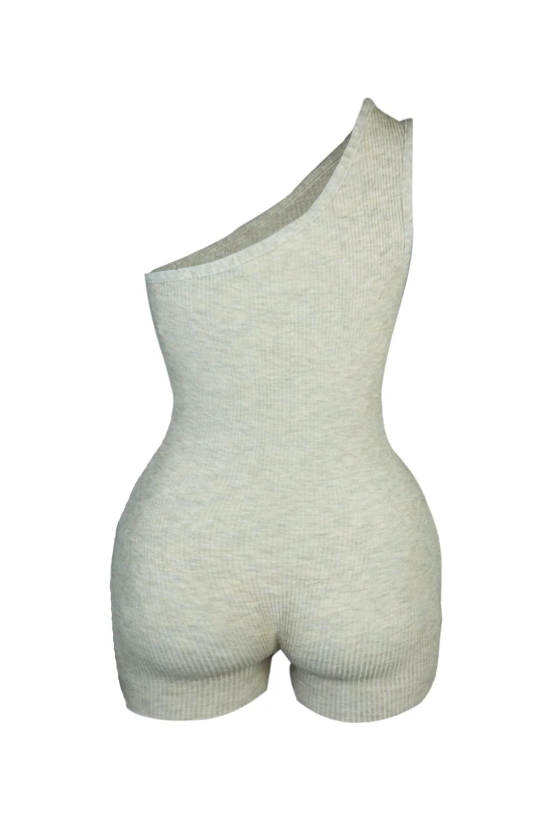 High Demand One Shoulder Ribbed Romper - Image 3