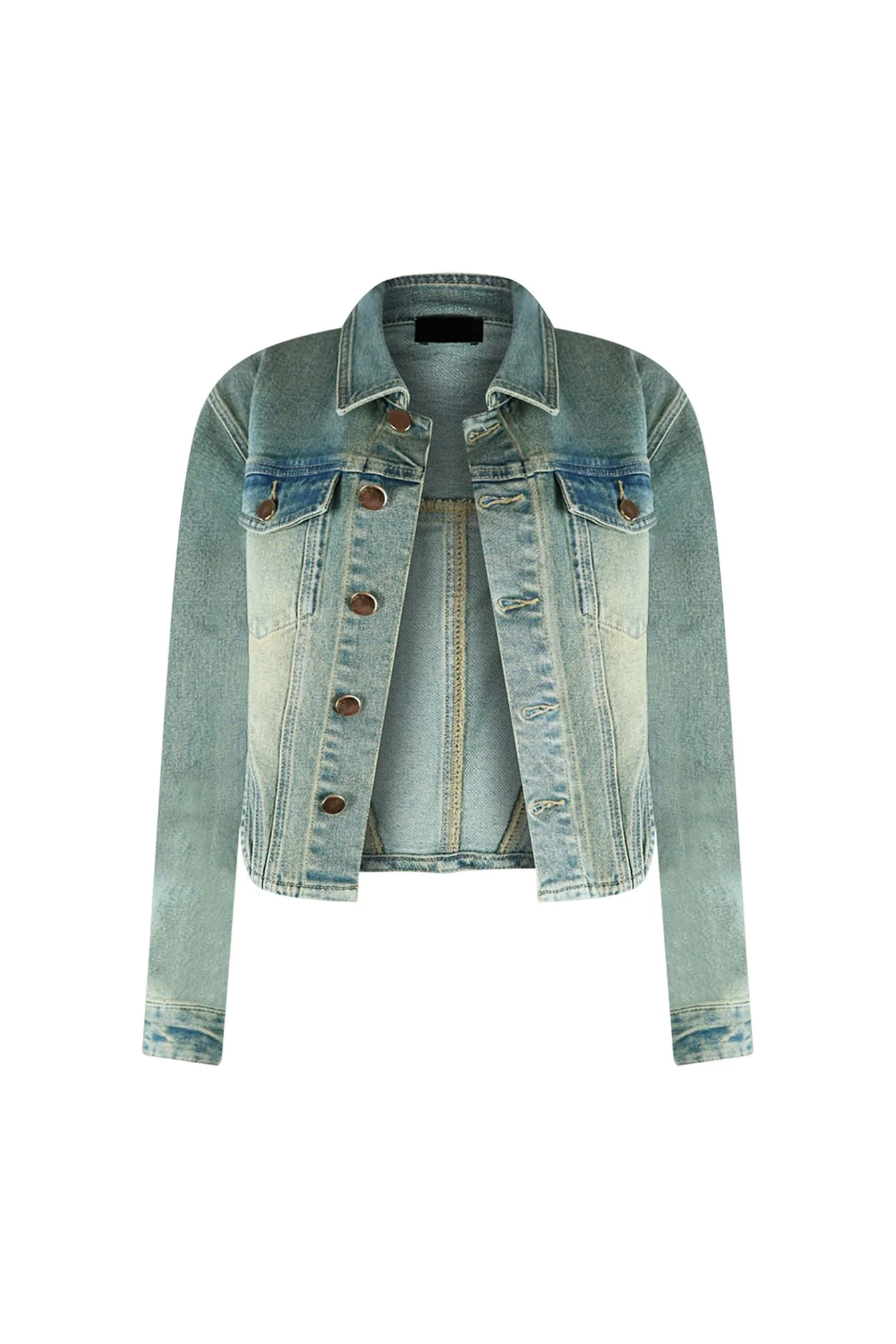 Only The Young Denim Corset Jacket - Image 4