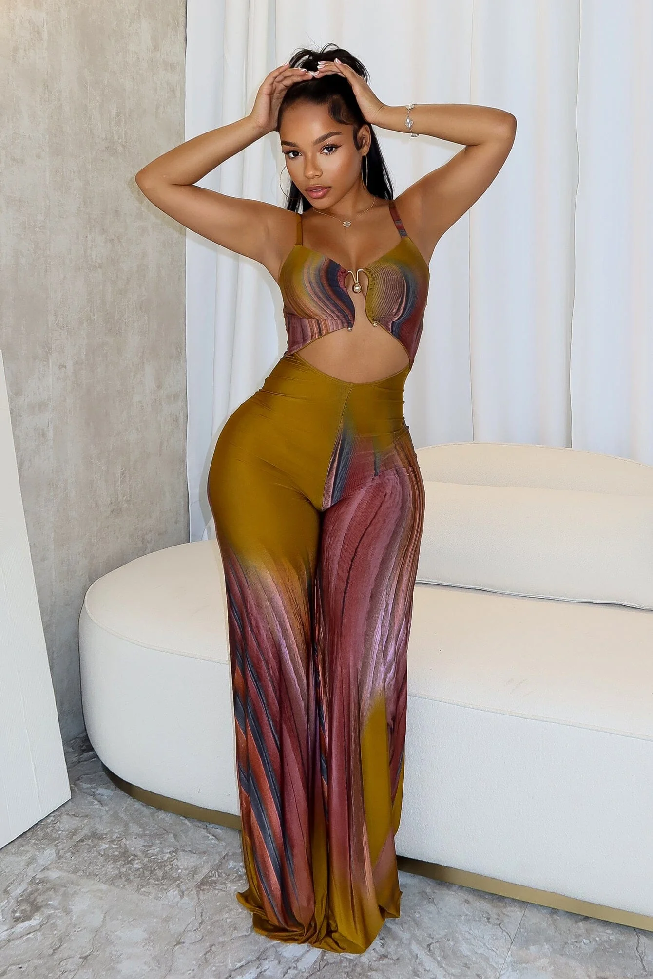 Playing Me Print Cami Jumpsuit - Image 4