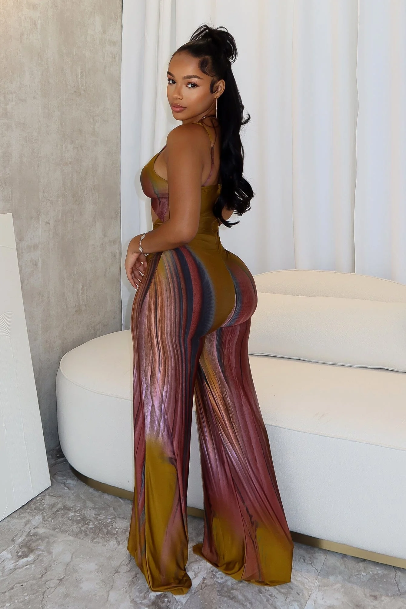 Playing Me Print Cami Jumpsuit - Image 7