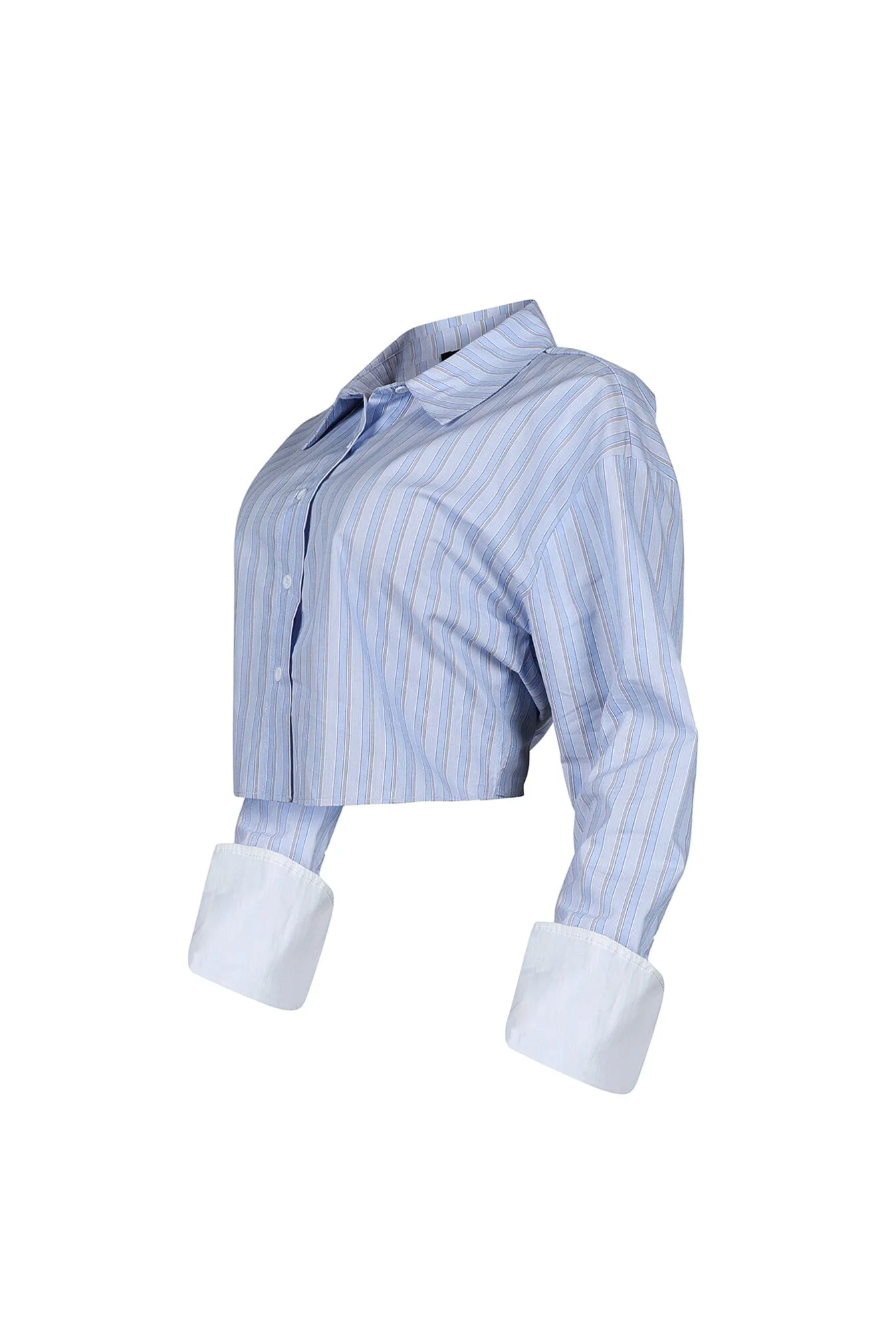 Ponyo Pinstripe Poplin Shirt Top - Image 5