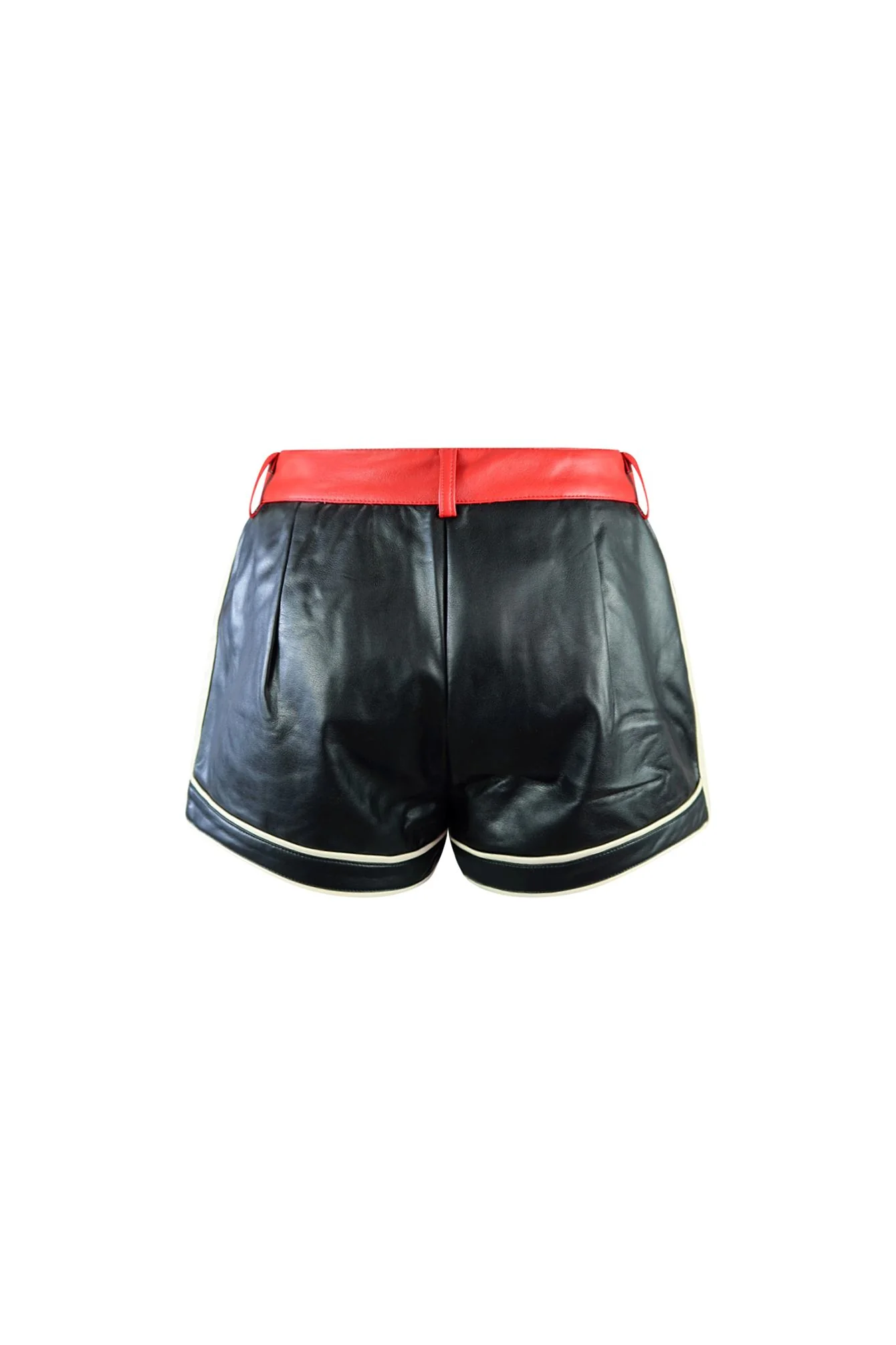 Red Hot Rio Color Block PU Short - Image 4