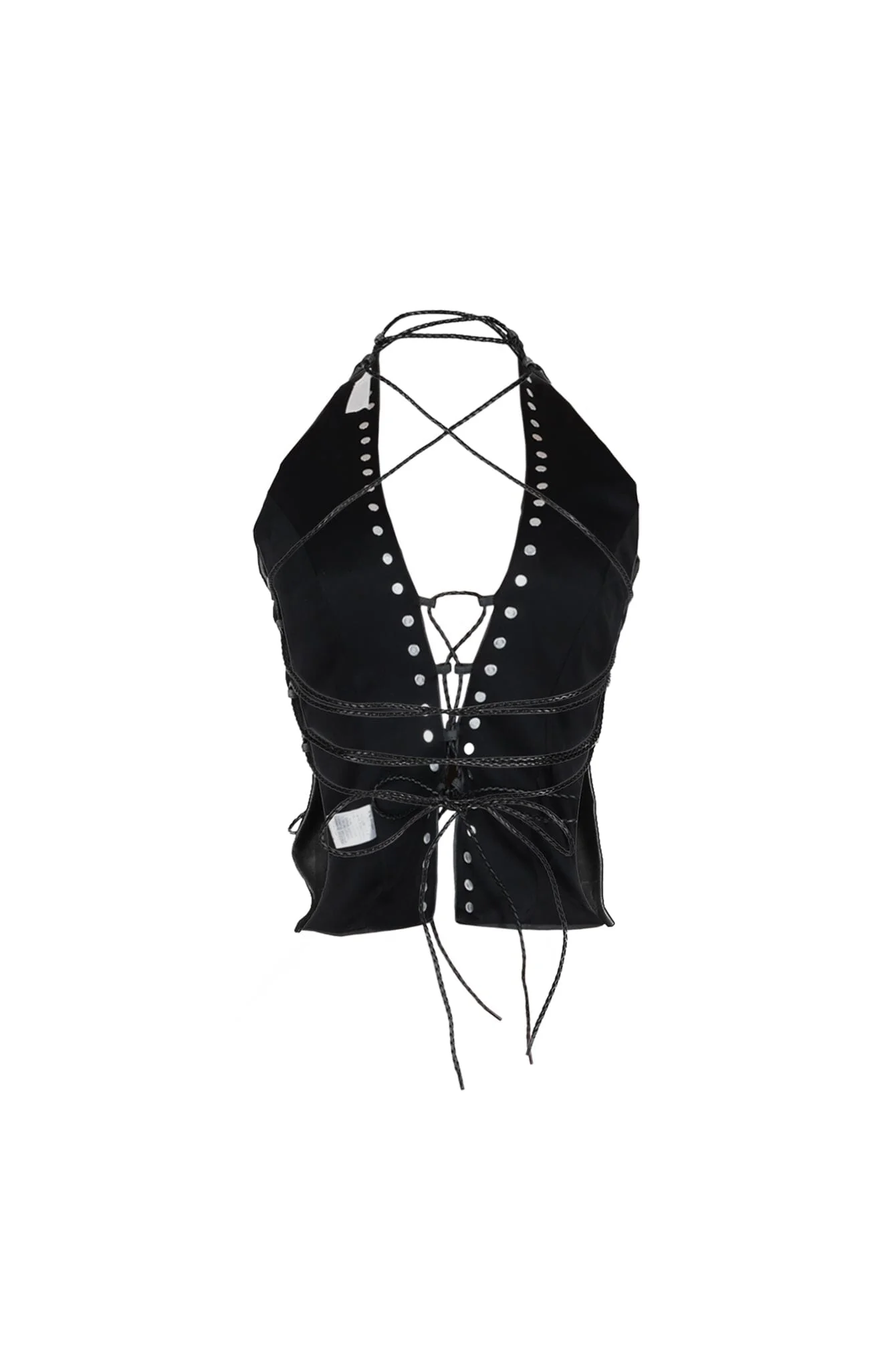 Ride On Leather Halter Top - Image 5