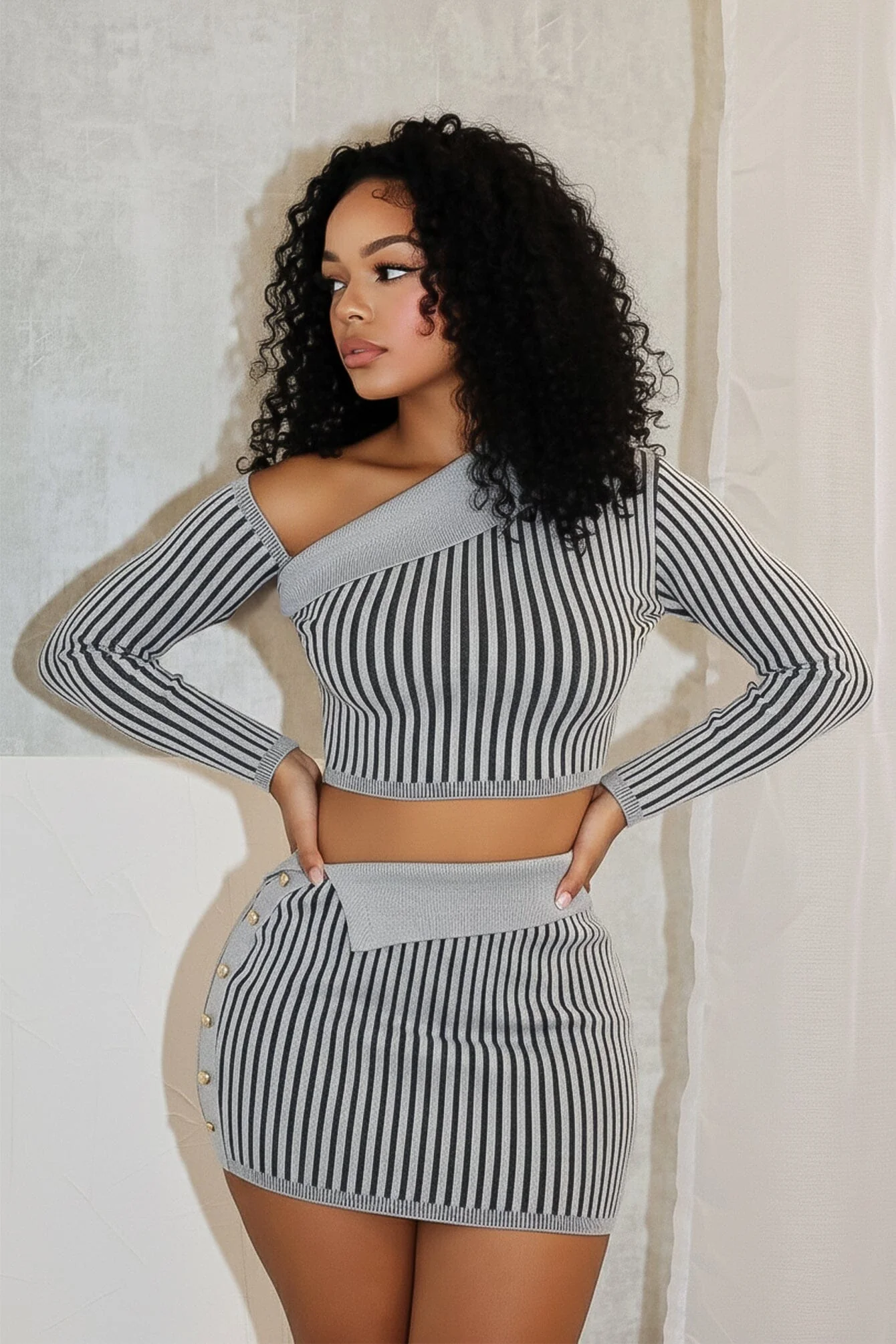 Romanticizing Fall Knit Top & Skirt SET - Image 3