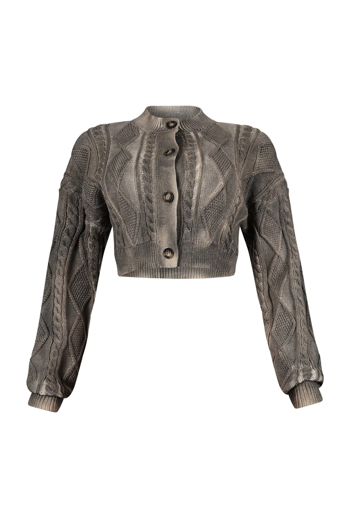 Sammy Cable Knit Airbrushed Cardigan - Image 3